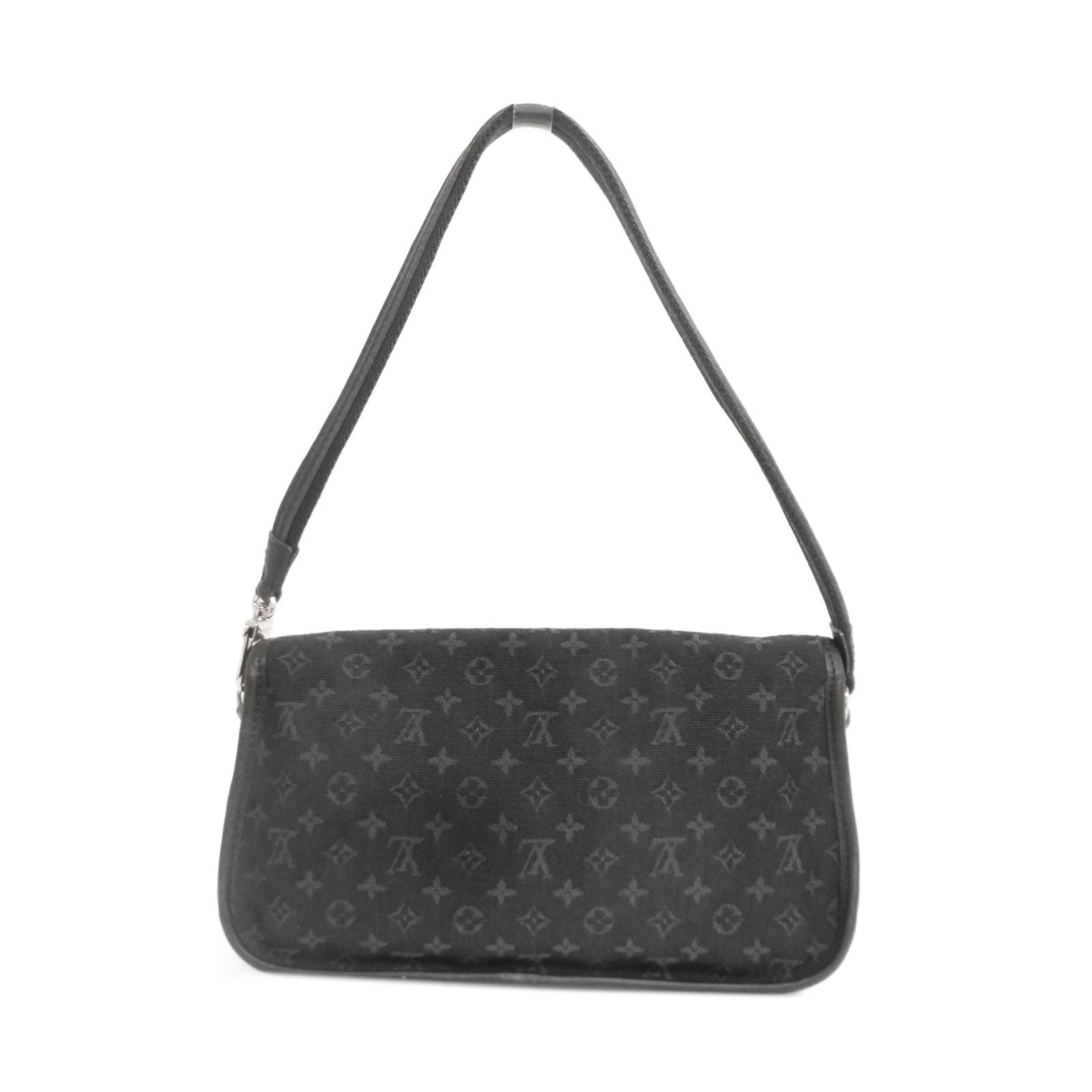 LOUIS VUITTON Monogram Miniran Marjorie金扣肩背袋黑色