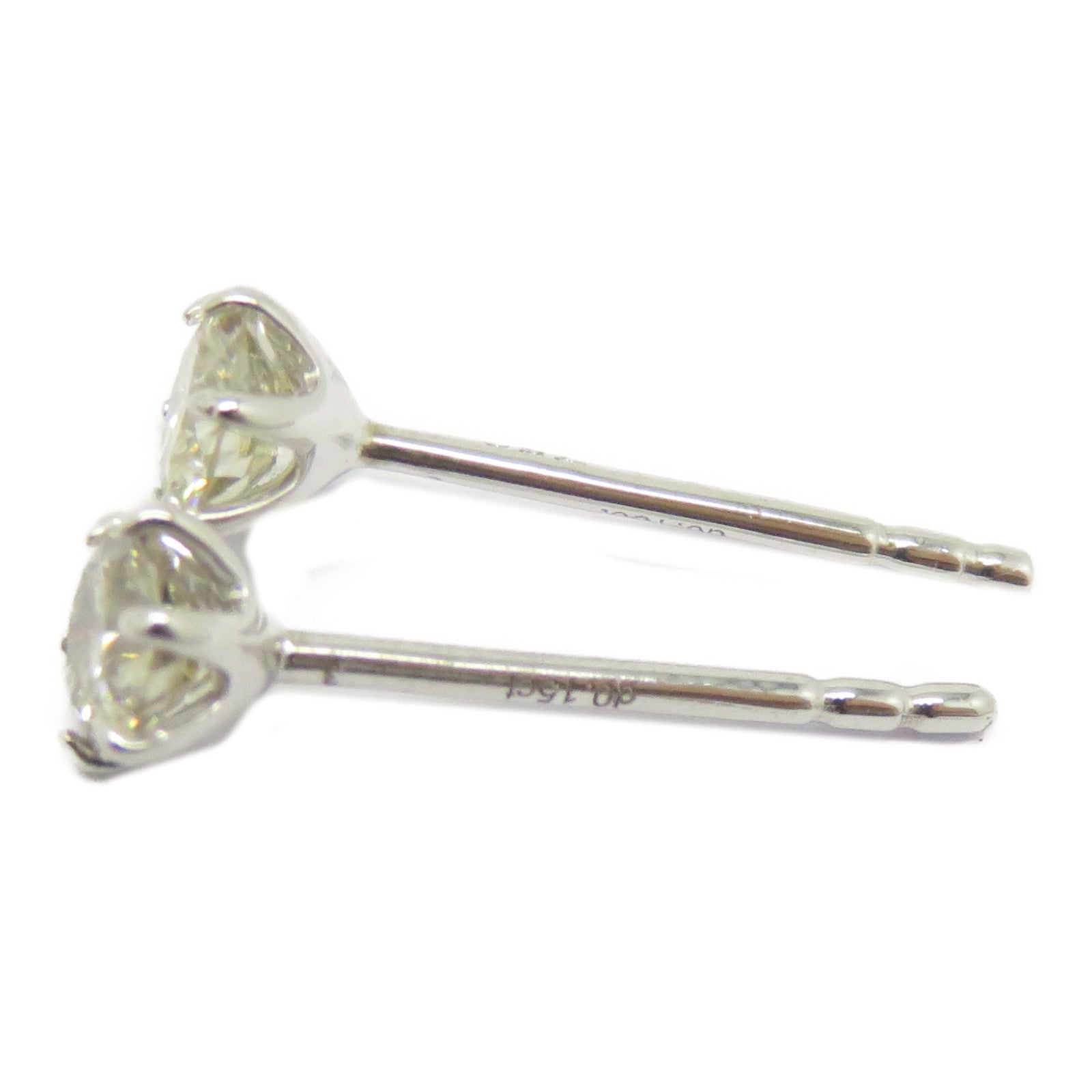 JEWELRY 18K白金Diamond Earrings 0.30ct鑽石耳環銀色