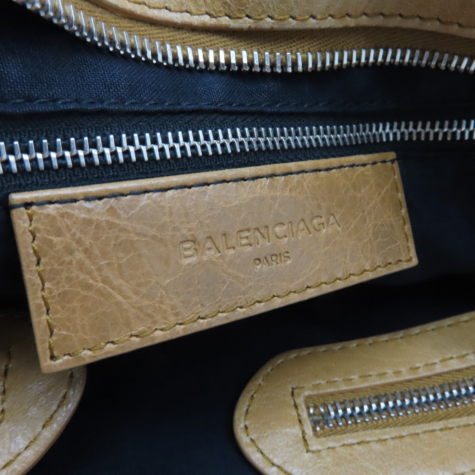 BALENCIAGA 【激減優惠】牛皮皮革Part Time銀扣手挽肩背兩用袋啡色