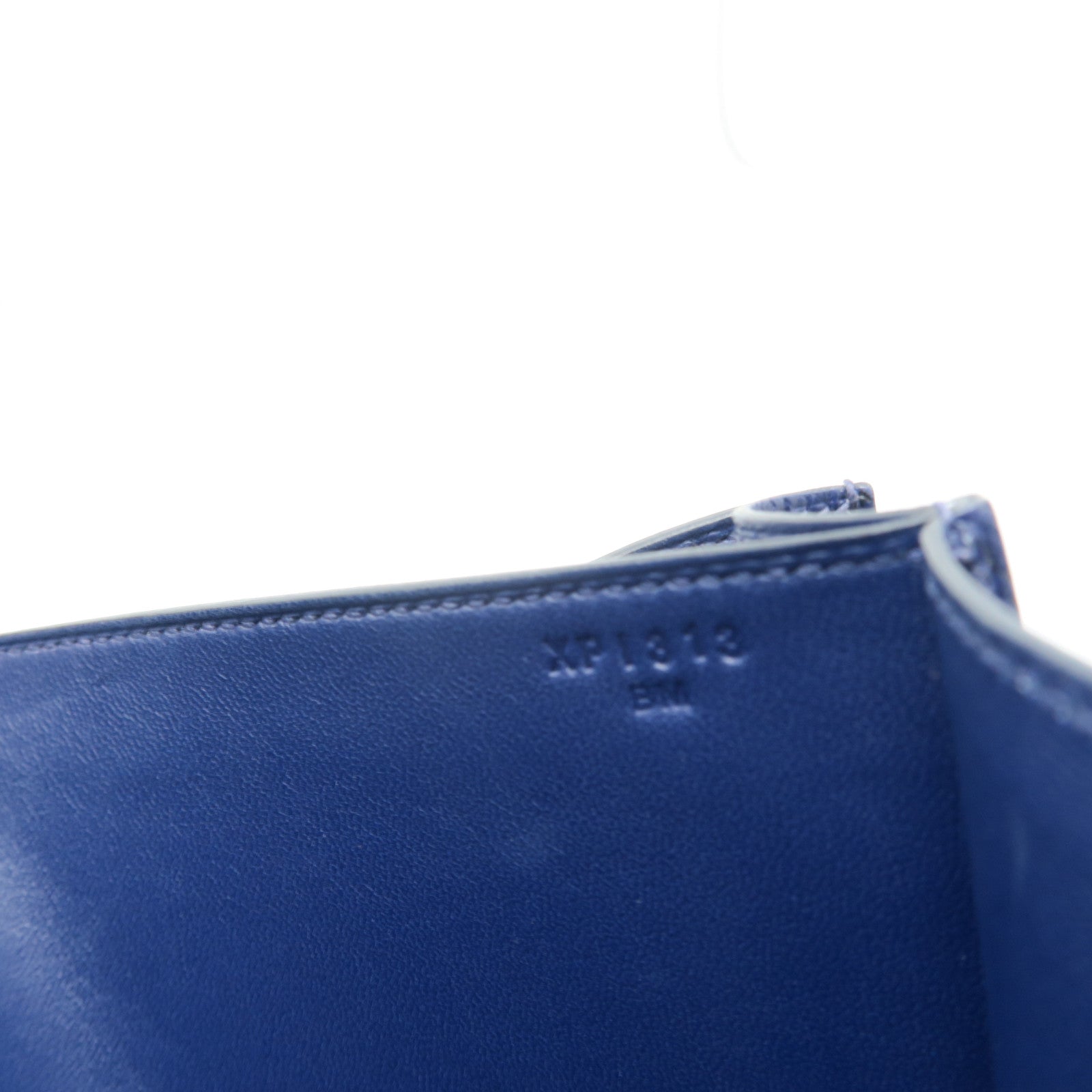 HERMES Veau Epsom皮革Constance 24金扣肩背袋深藍色