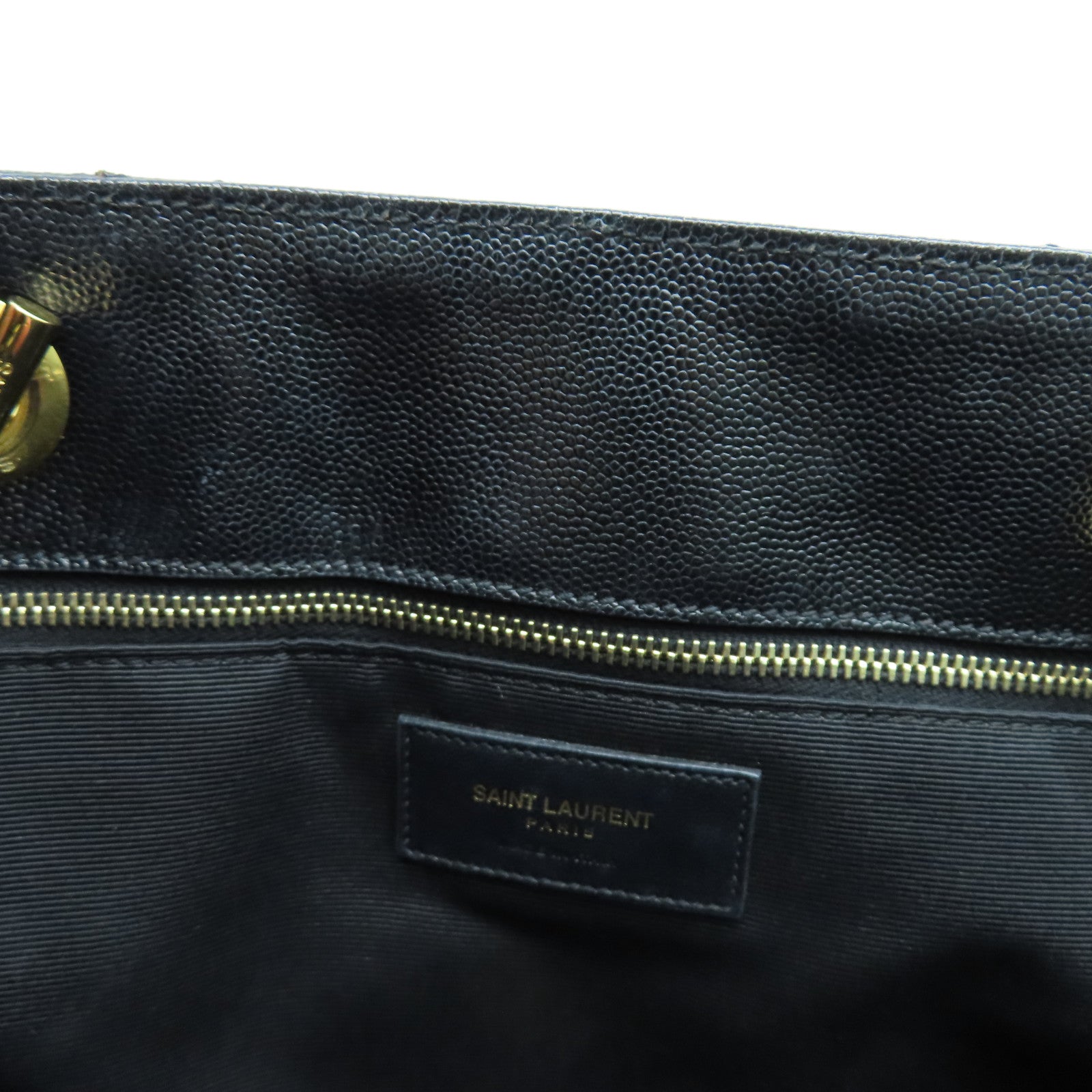 YVES SAINT LAURENT 牛皮皮革Chain Shoulder金扣肩背袋黑色