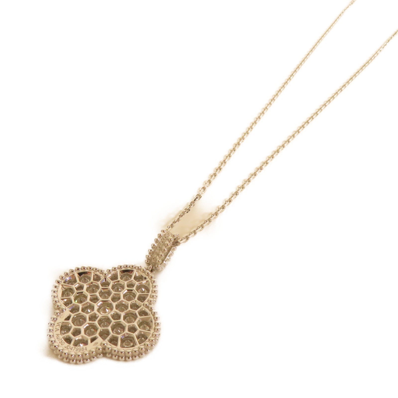 Van Cleef & Arpels 18K白金Magic Alhambra Necklace項鍊銀色