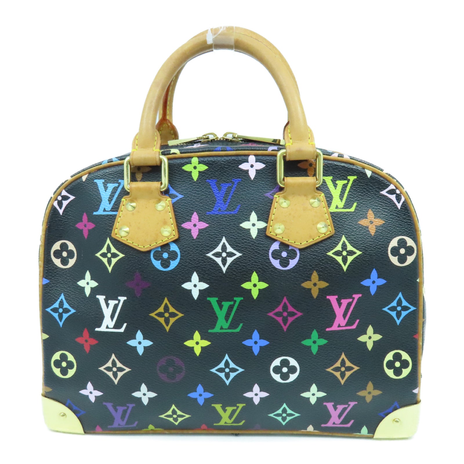 LOUIS VUITTON Monogram Multicolore Trouville Gold Buckle Bag Black/Color