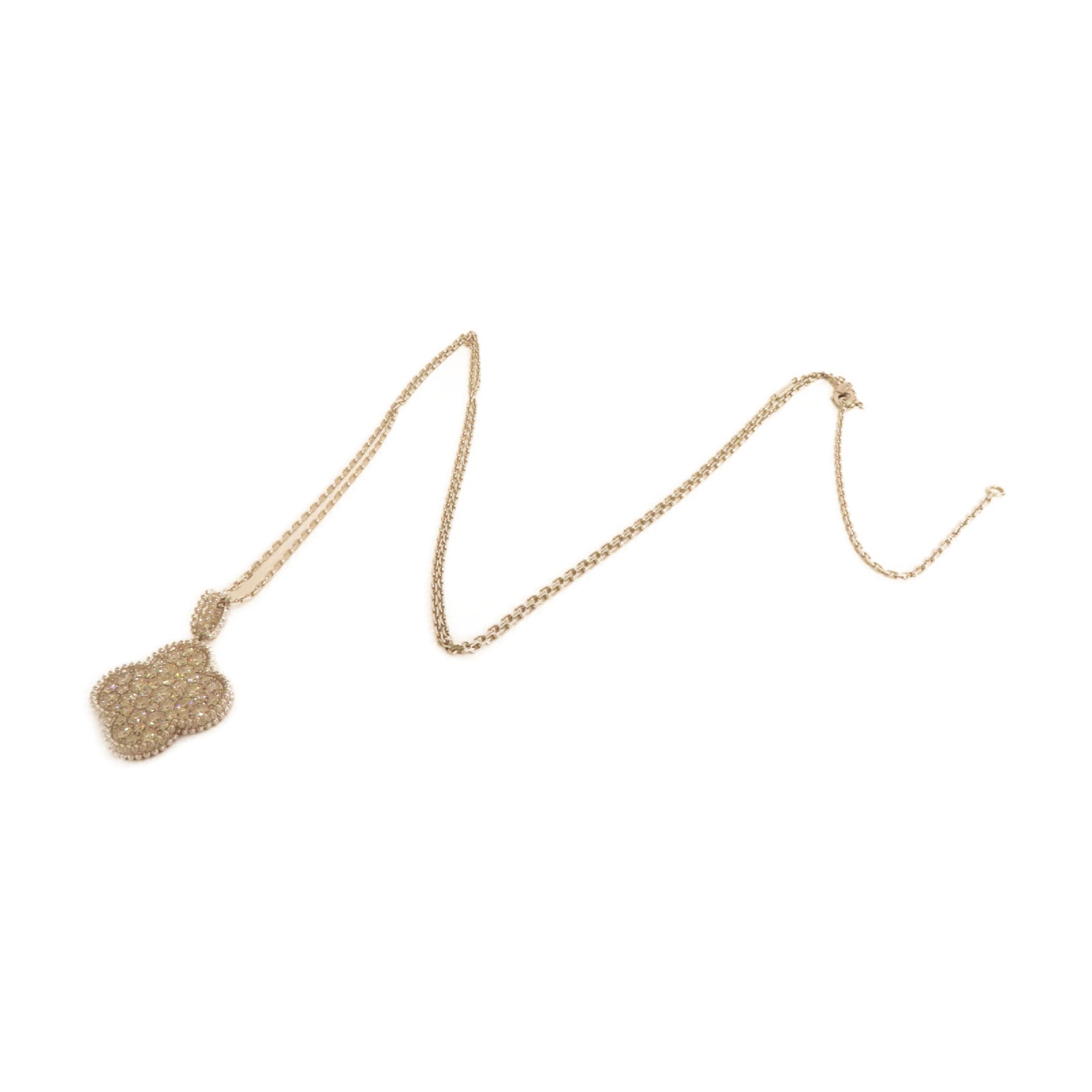 Van Cleef & Arpels 18K白金Magic Alhambra Necklace項鍊銀色
