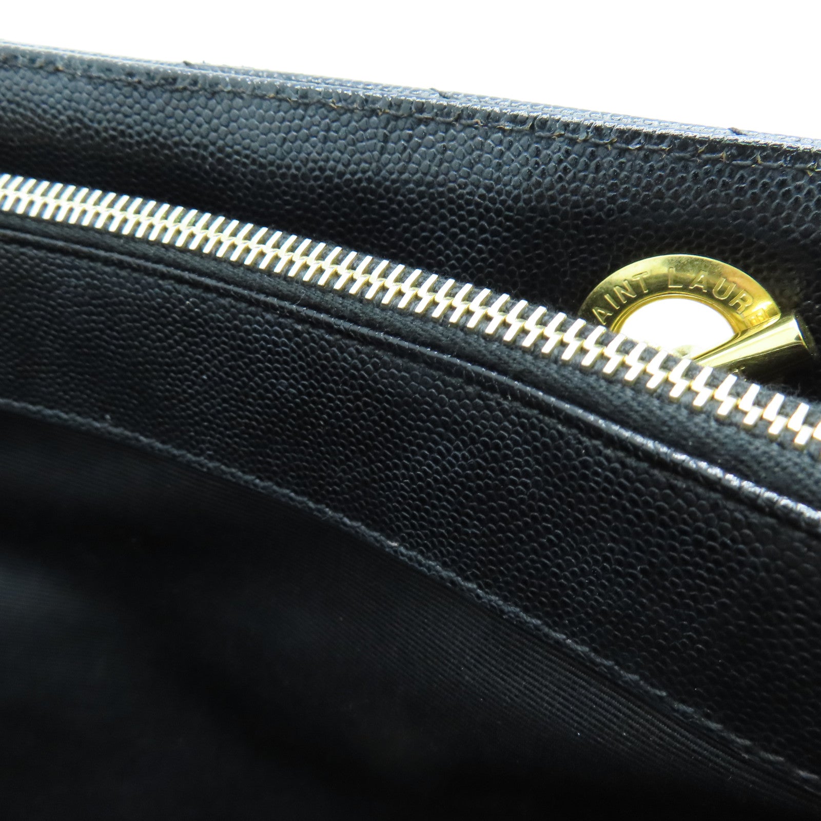 YVES SAINT LAURENT 牛皮皮革Chain Shoulder金扣肩背袋黑色
