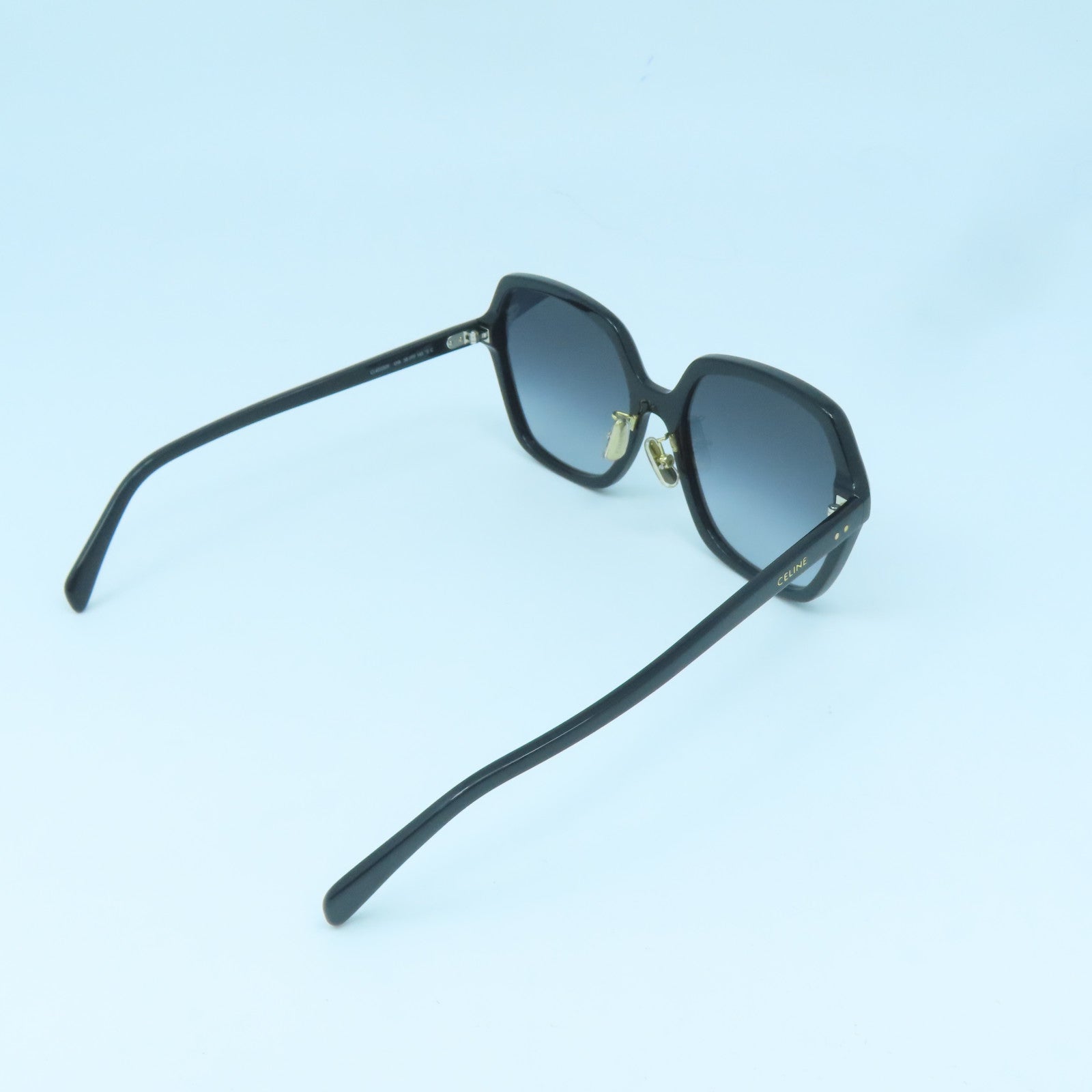 CELINE PVC Sunglasses Gold Buckle Sunglasses Black