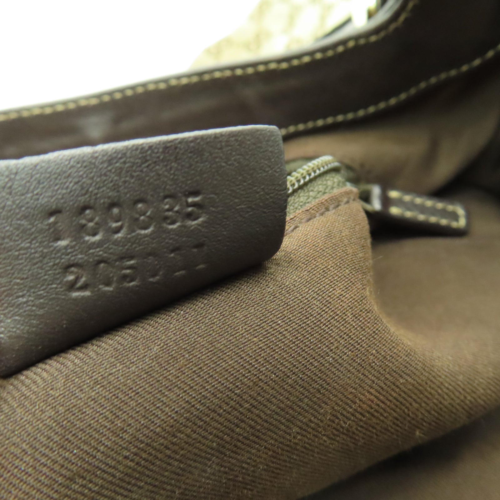 GUCCI 帆布Tote Bag金扣手挽袋棕色