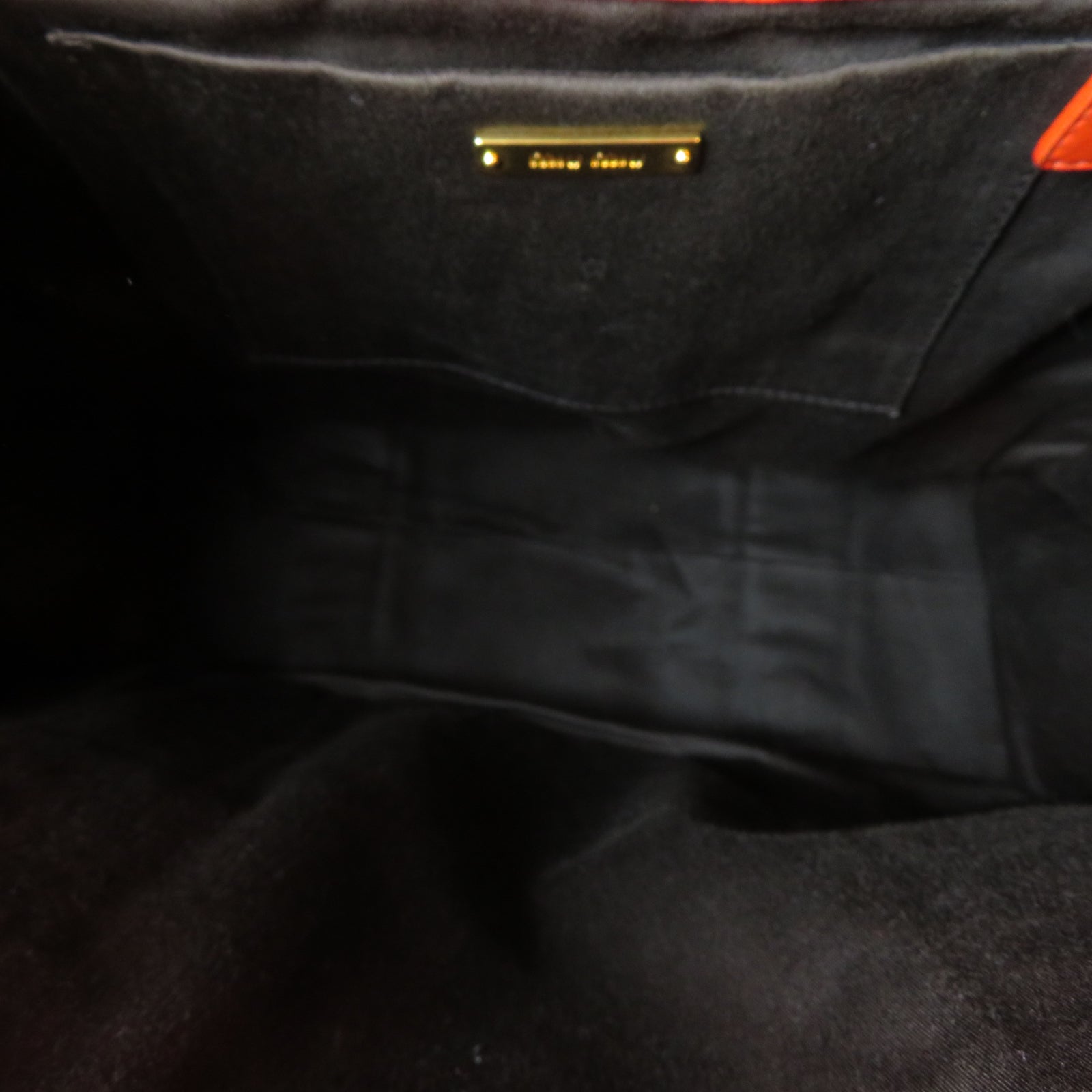 Miu Miu 漆皮皮革Tote Bag金扣手挽袋橙色