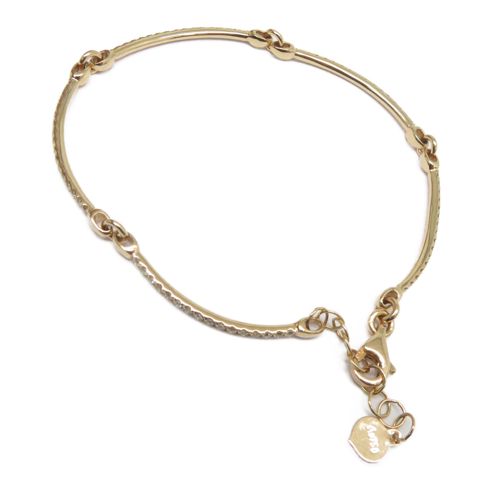 JEWELRY 18K玫瑰金Diamond Bracelet 0.735ct鑽石手鏈粉金色