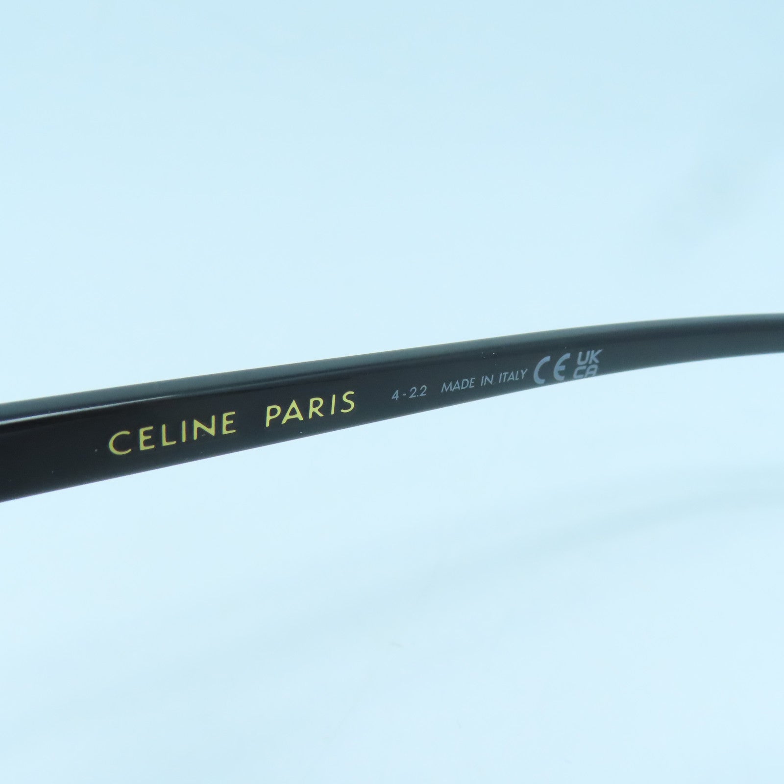 CELINE PVC Sunglasses Gold Buckle Sunglasses Black
