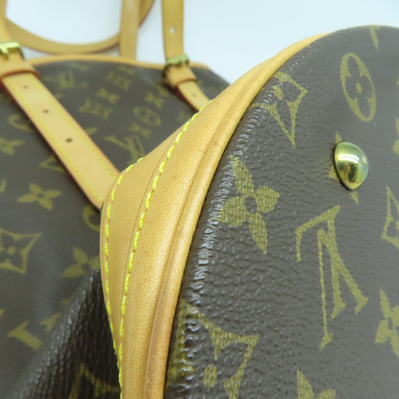 LOUIS VUITTON Monogram Bucket GM金扣手挽袋啡色