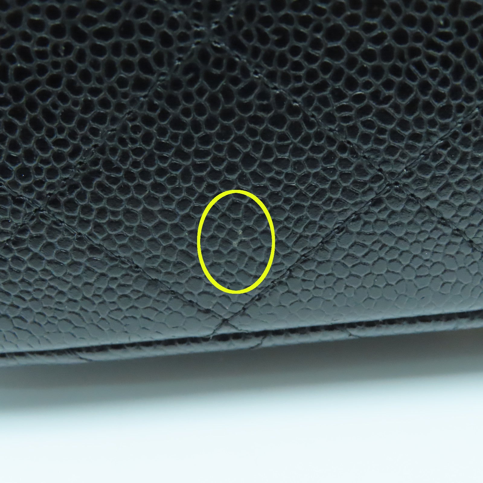 CHANEL 菱格牛皮皮革Chain Shoulder Bag金扣链带肩背袋黑色
