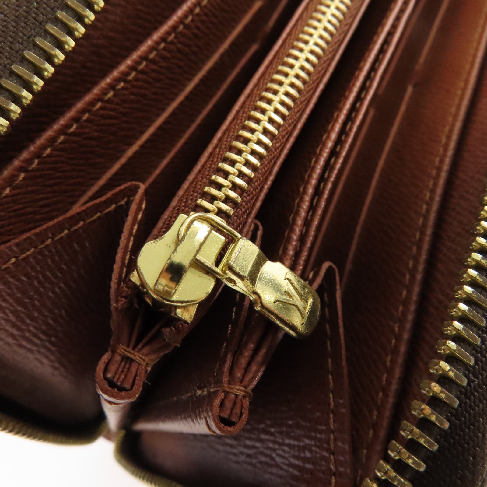 LOUIS VUITTON Monogram Zippy Wallet拉鏈長錢包啡色