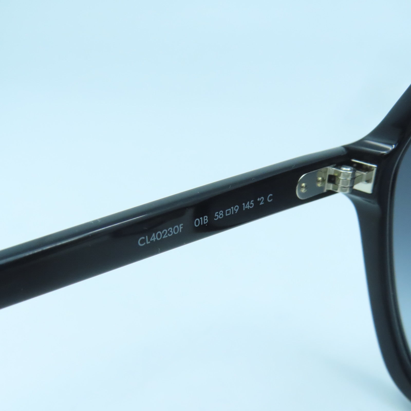 CELINE PVC Sunglasses Gold Buckle Sunglasses Black