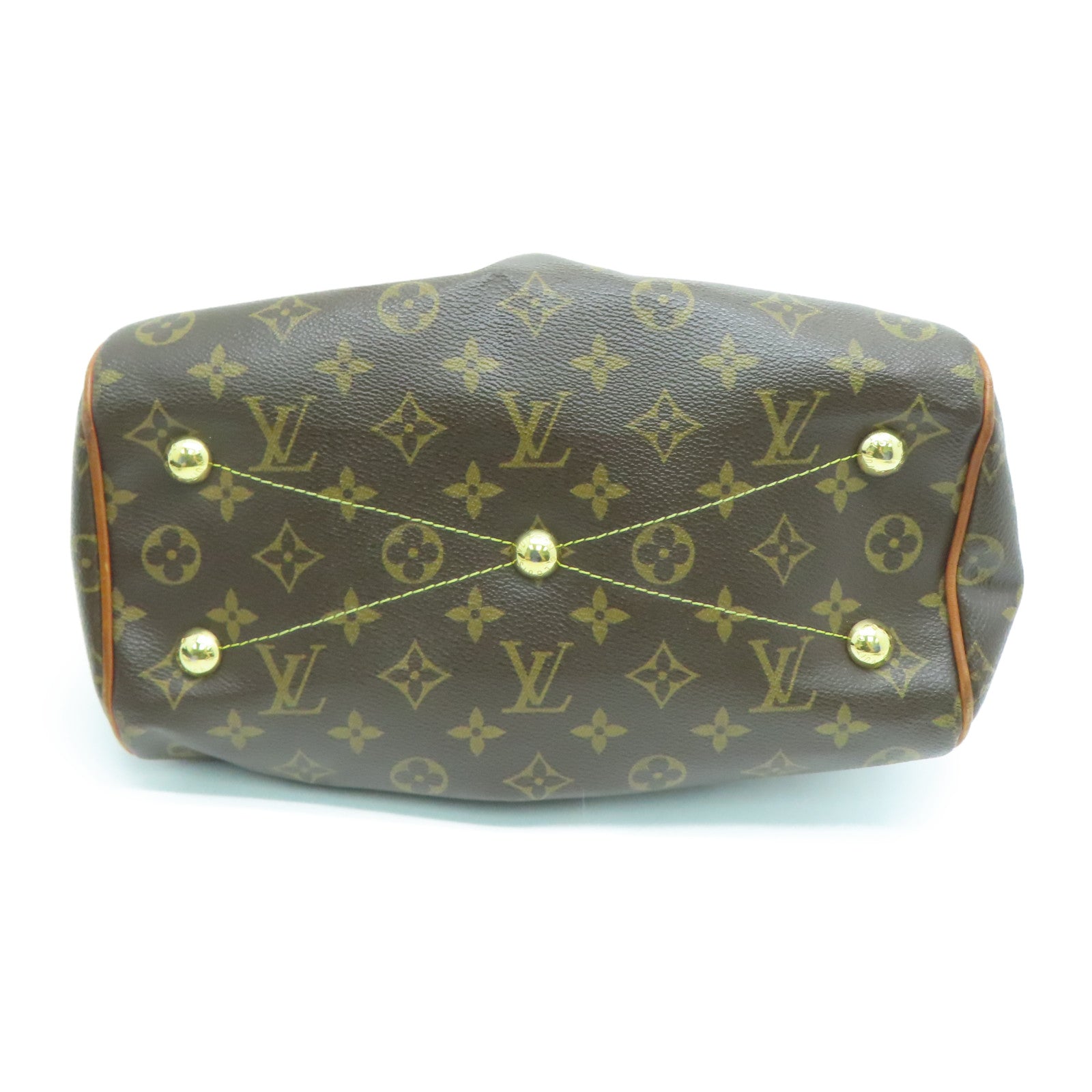 LOUIS VUITTON Monogram Tivoli PM金扣手挽袋/肩背袋啡色