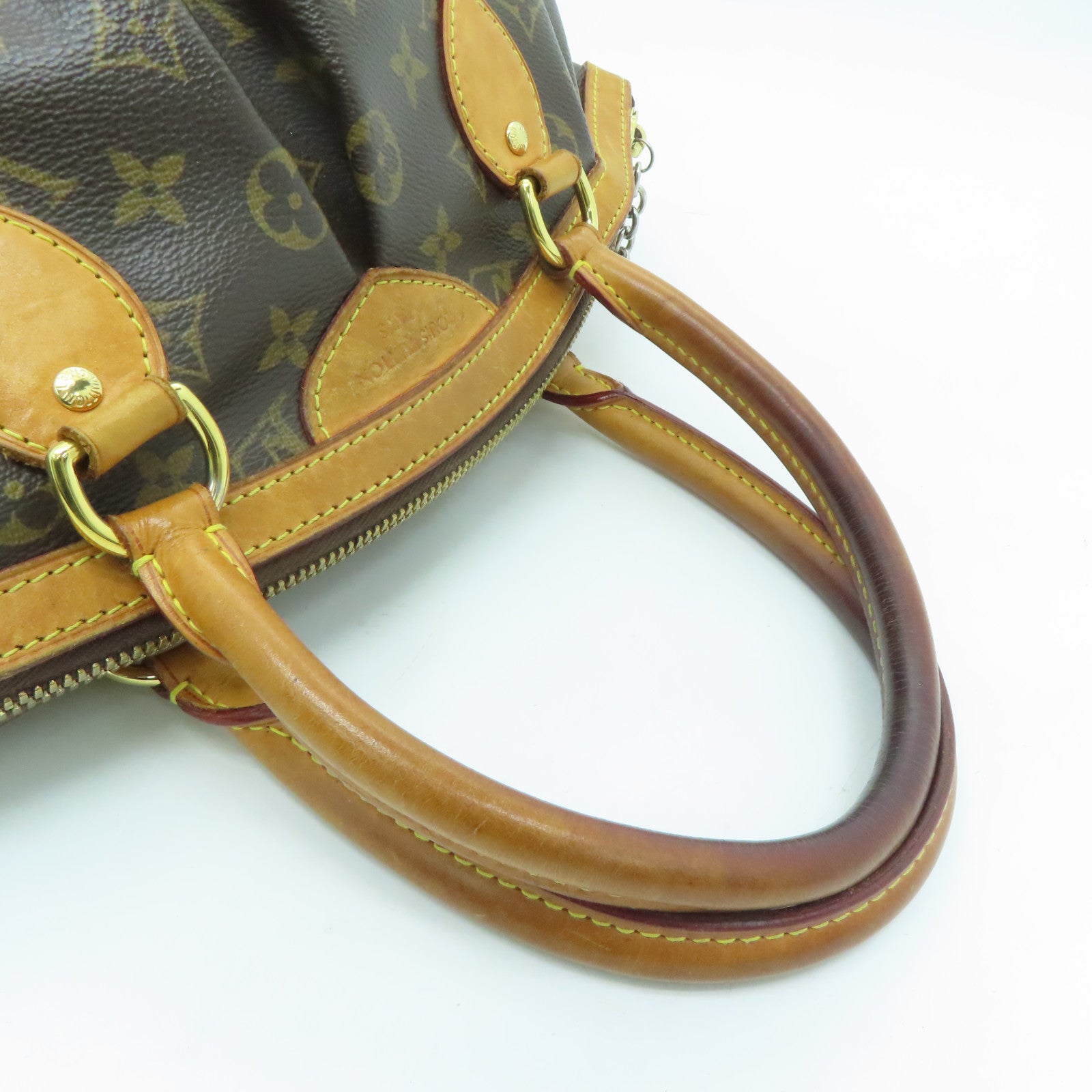 LOUIS VUITTON Monogram Tivoli PM金扣手挽袋/肩背袋啡色