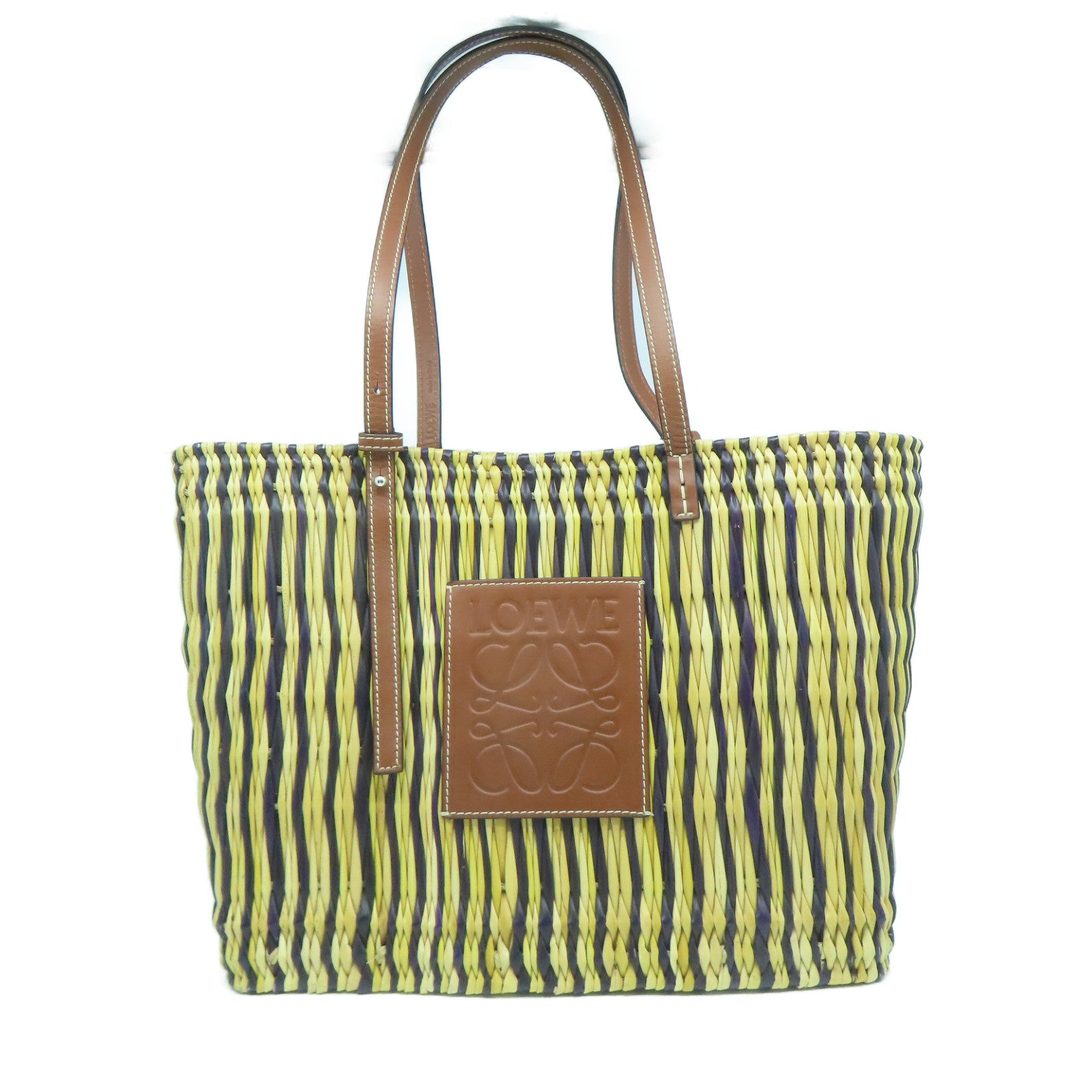 LOEWE 【激減優惠】藤料Tote Bag手挽袋黑色/啡色