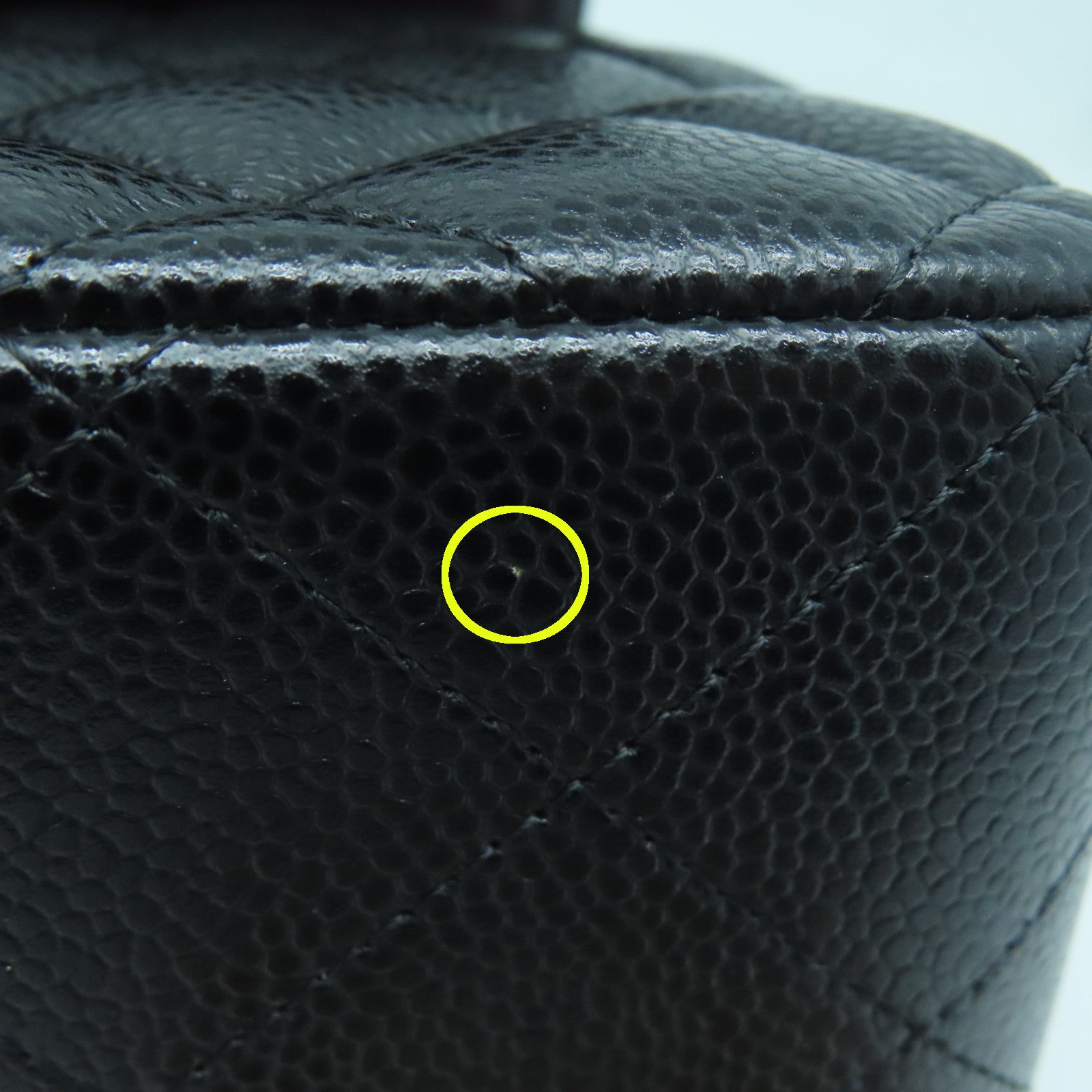 CHANEL 菱格牛皮皮革Chain Shoulder Bag金扣链带肩背袋黑色