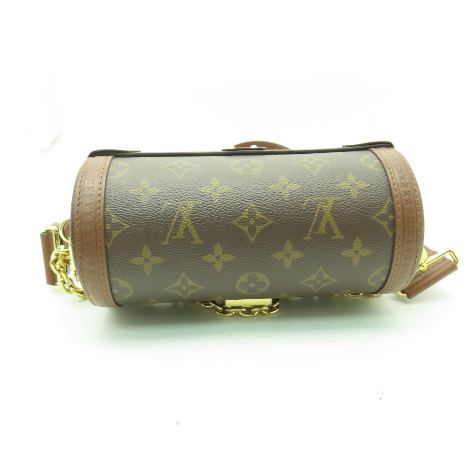 LOUIS VUITTON Monogram Papillon Trunk金扣手挽肩背兩用袋棕色