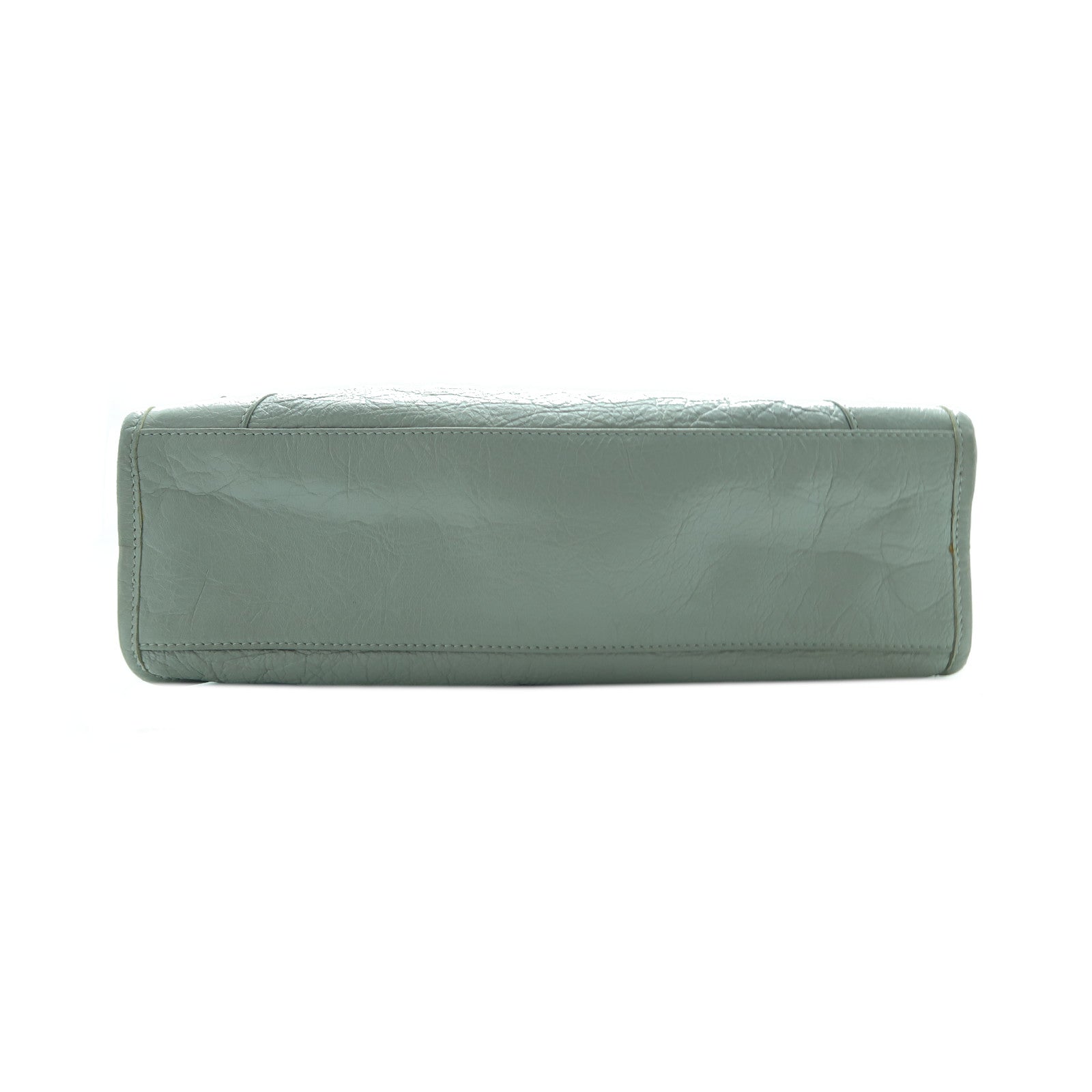BALENCIAGA 牛皮皮革Classic City銀扣手挽肩背兩用袋淺藍色