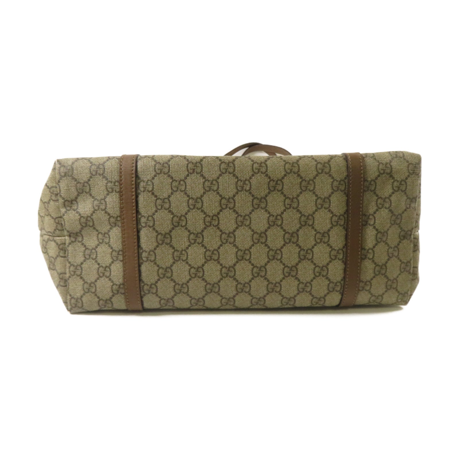 GUCCI 塗層帆布Tote Bag金扣手挽袋啡色