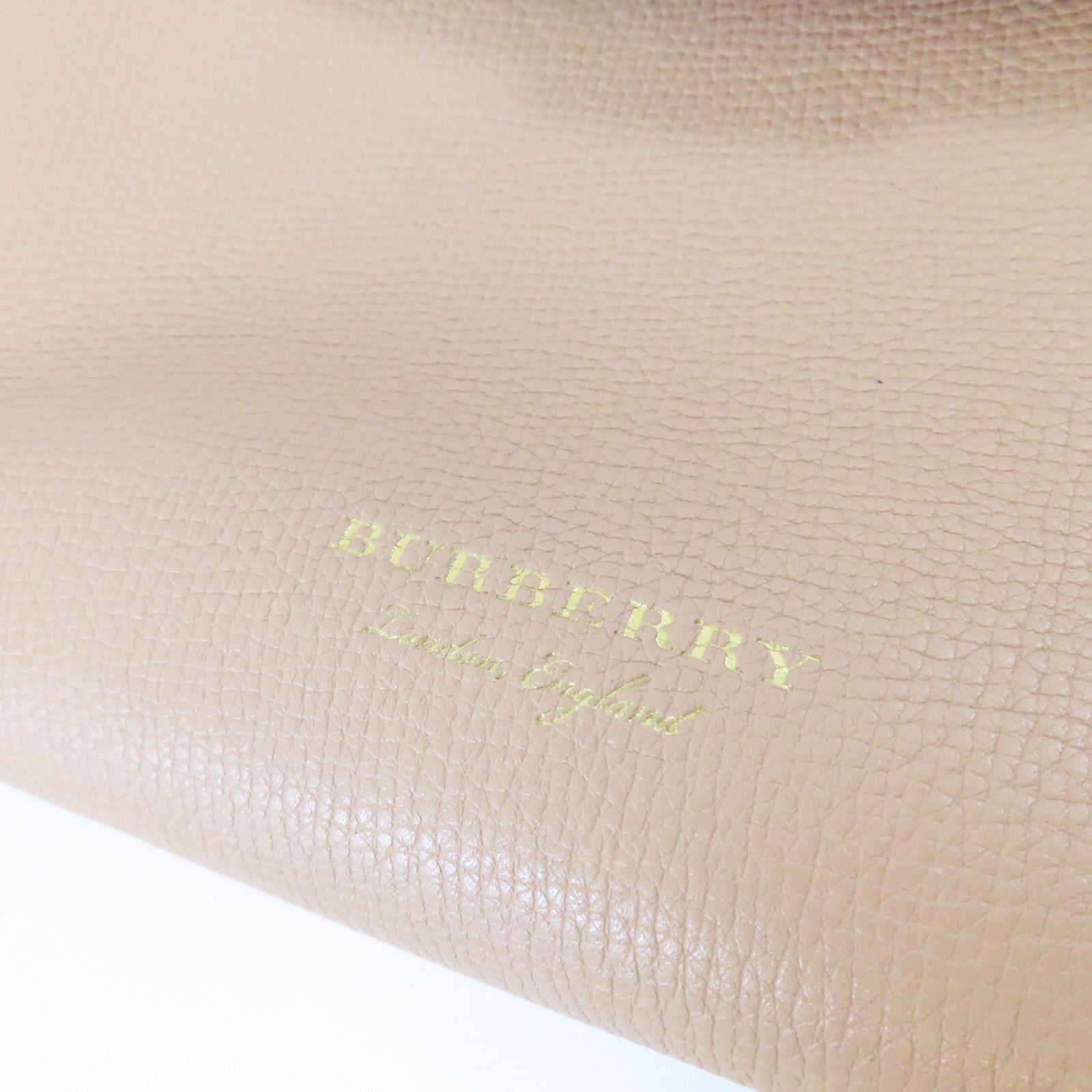 BURBERRY 牛皮皮革2 Way Shoulder Bag金扣手挽肩背兩用袋紅色/米色