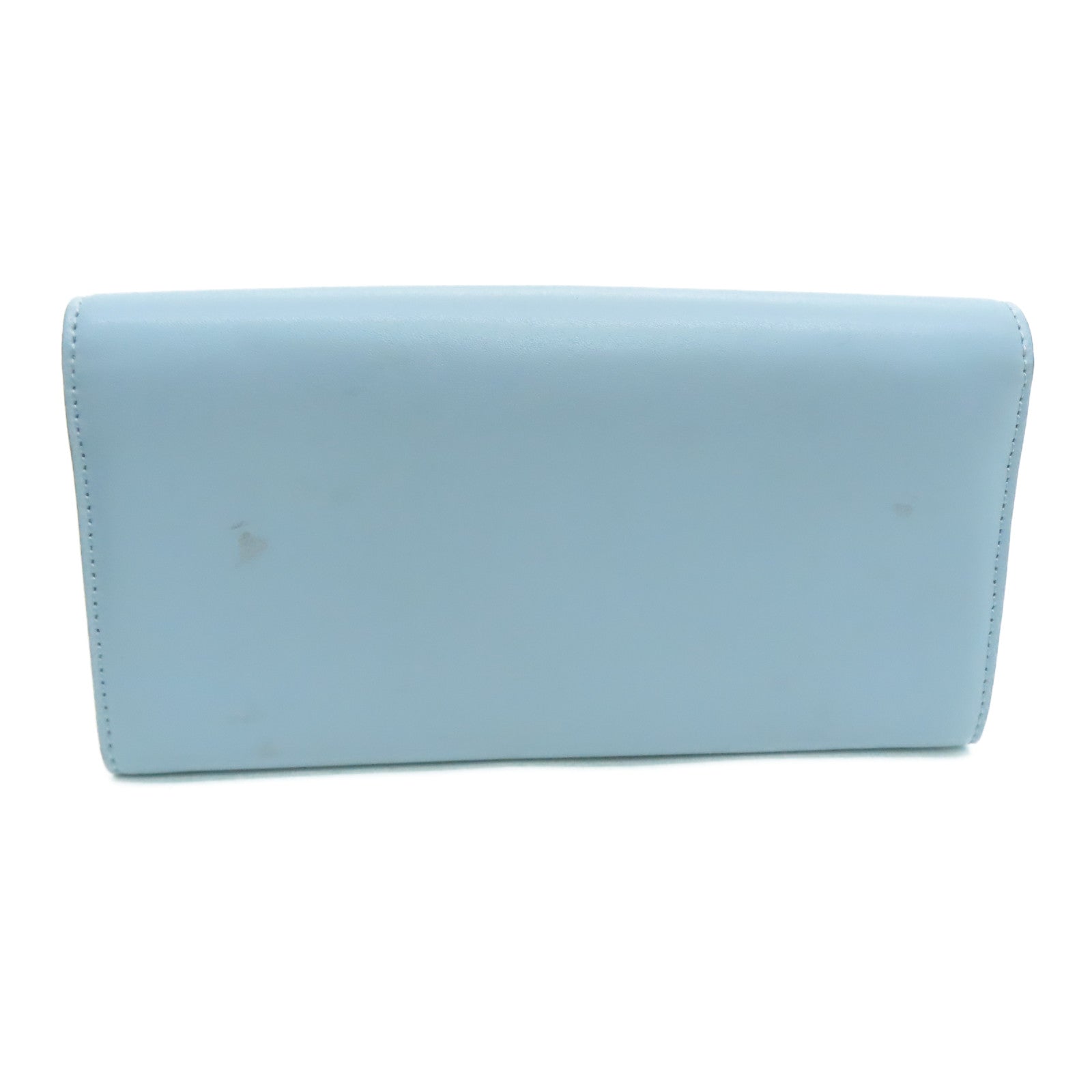 FENDI 牛皮皮革Long Wallet银扣长钱包灰色