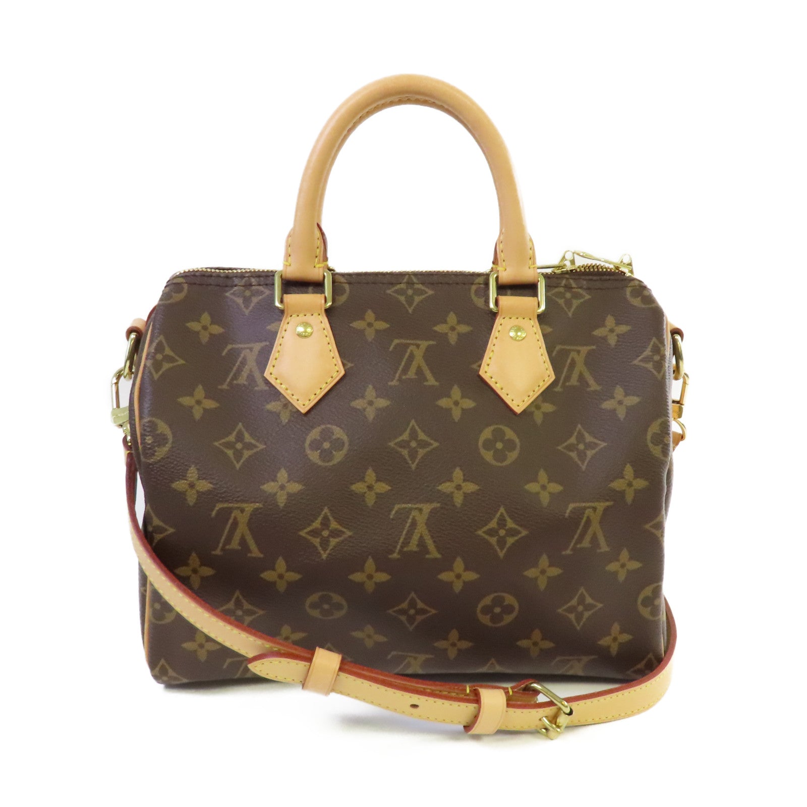 LOUIS VUITTON Monogram Speedy Bandouliere 25 2Way Hand Bag金扣手挽肩背兩用袋啡色