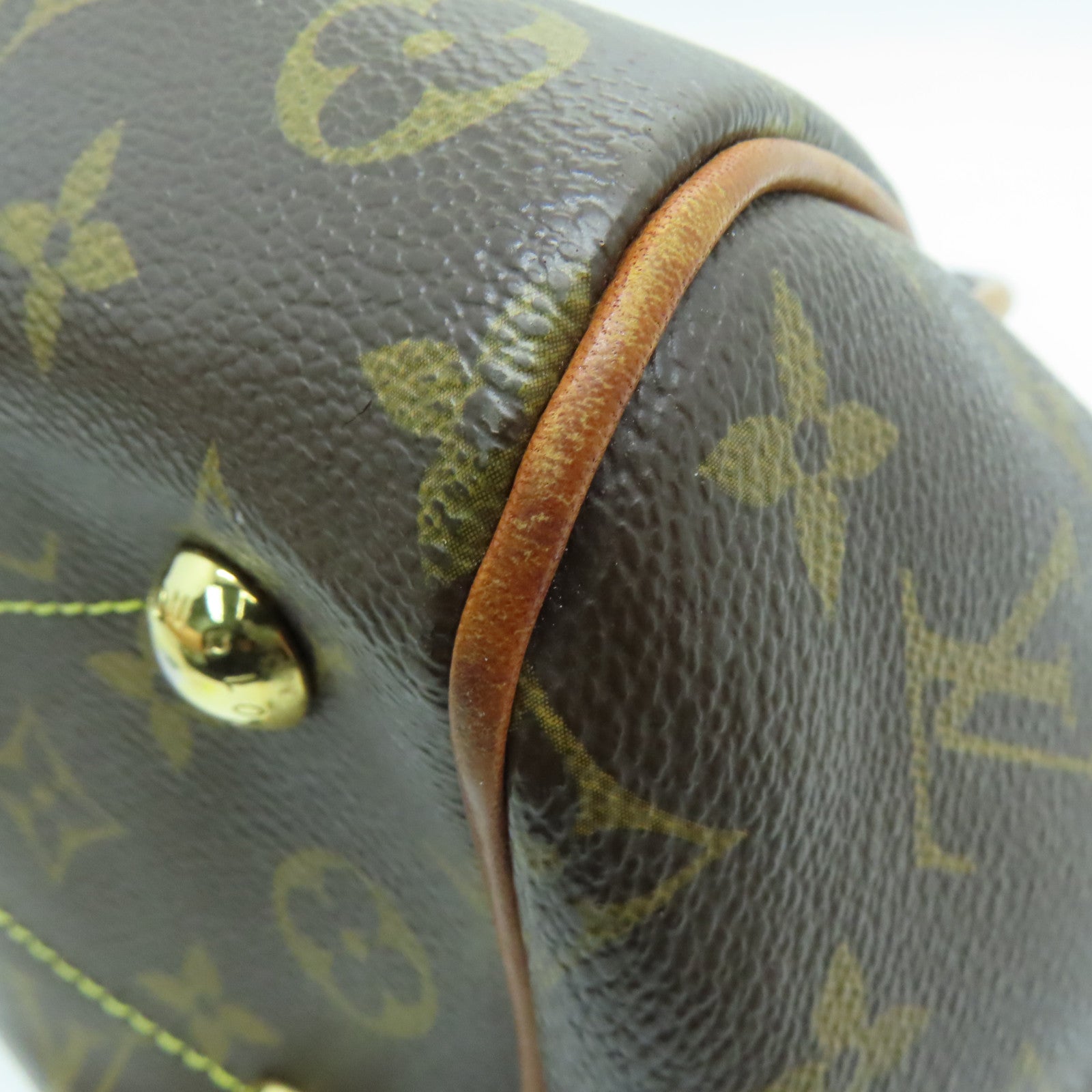 LOUIS VUITTON Monogram Tivoli PM金扣手挽袋/肩背袋啡色