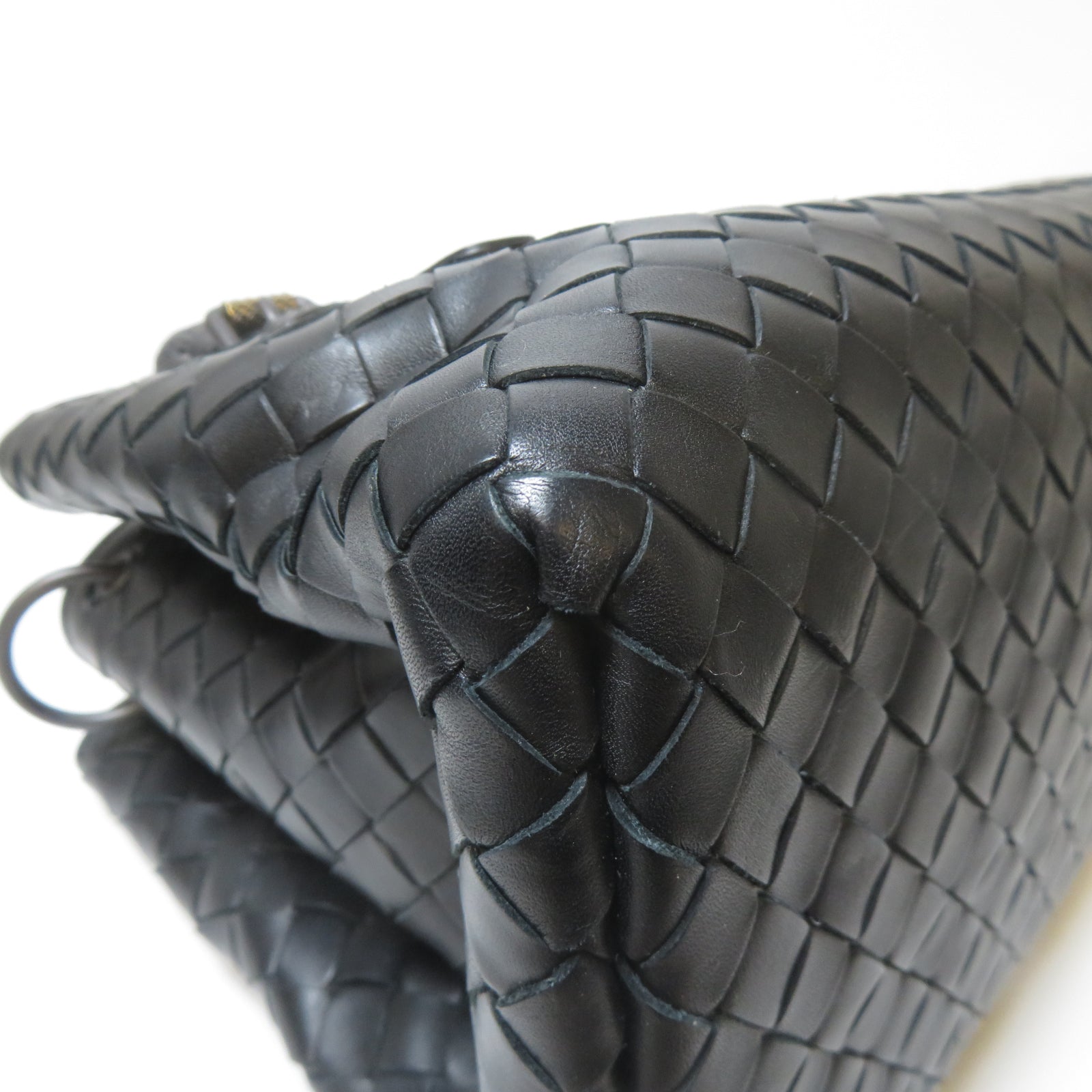 BOTTEGA VENETA 羊皮皮革2 Way Shoulder手挽肩背兩用袋黑色