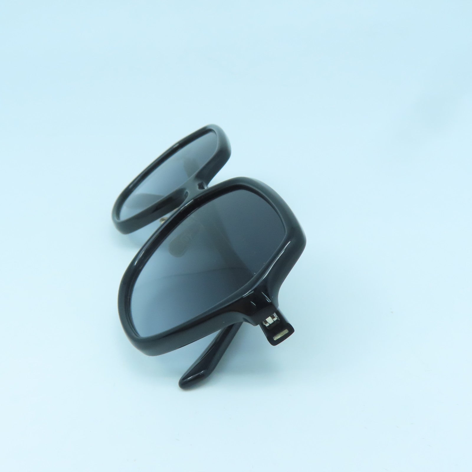 CELINE PVC Sunglasses Gold Buckle Sunglasses Black