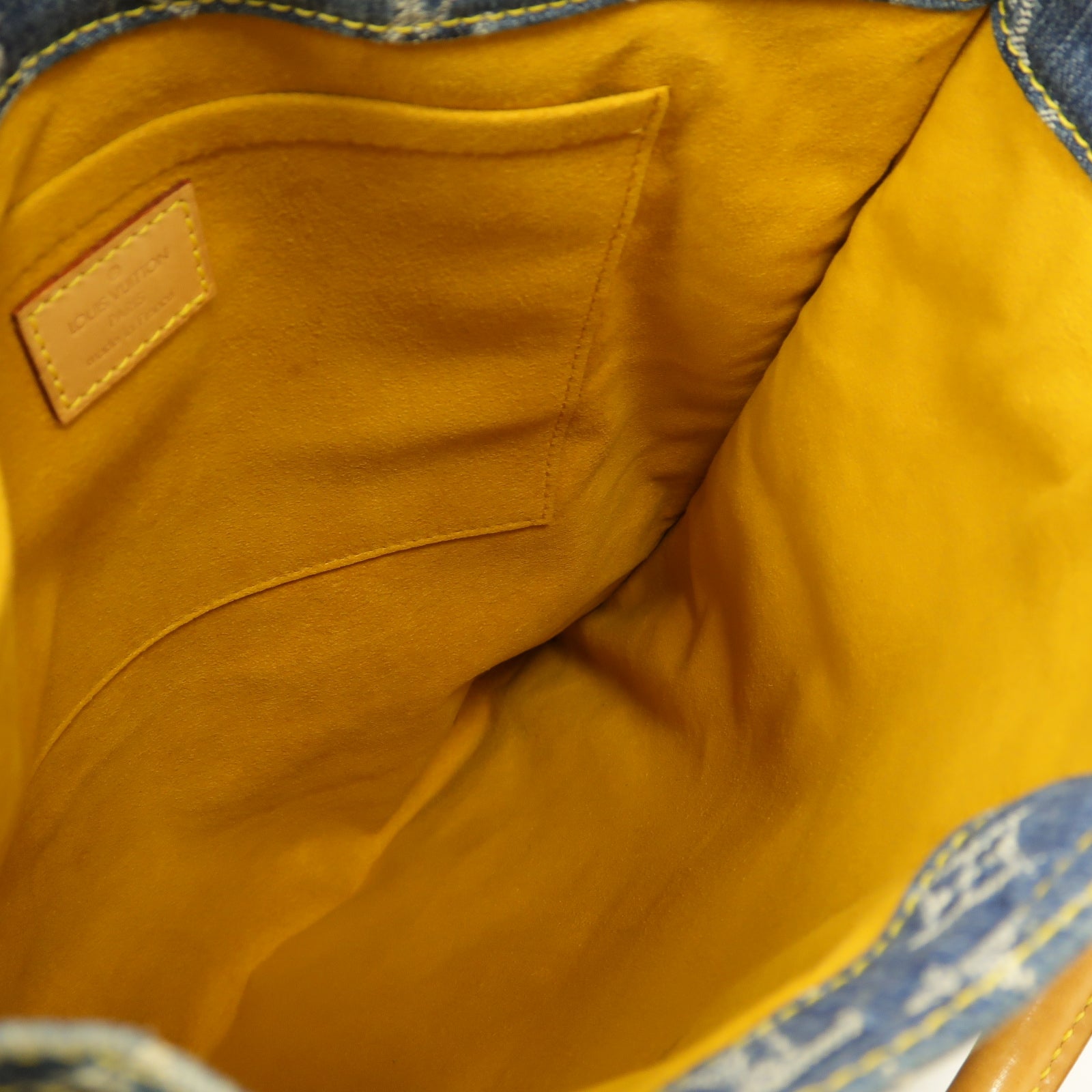 LOUIS VUITTON Monogram Denim Flat Shopper Tote金扣手挽袋藍色/啡色