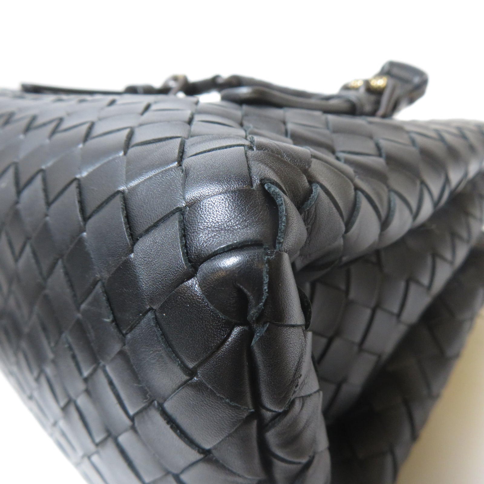 BOTTEGA VENETA 羊皮皮革2 Way Shoulder手挽肩背兩用袋黑色