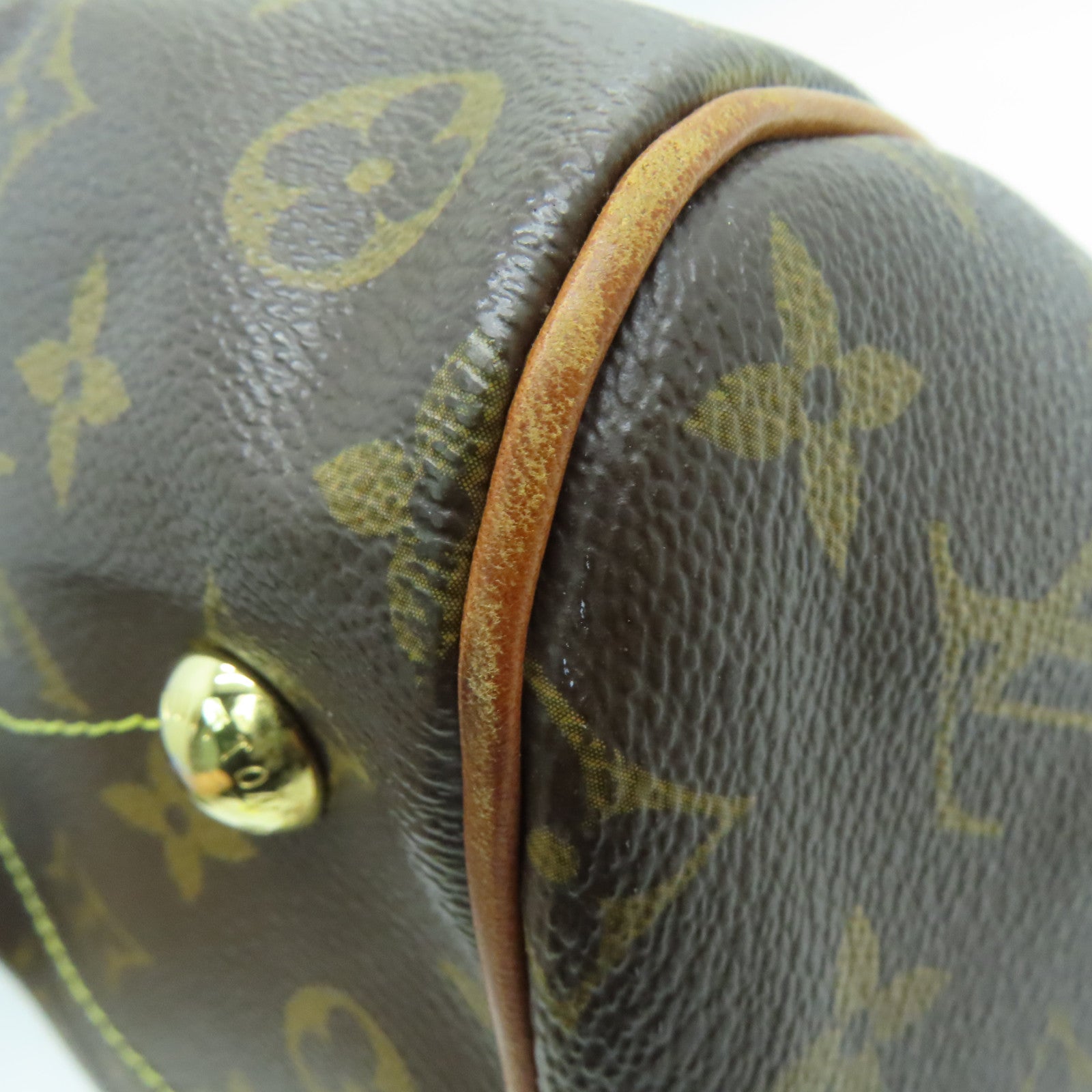 LOUIS VUITTON Monogram Tivoli PM金扣手挽袋/肩背袋啡色
