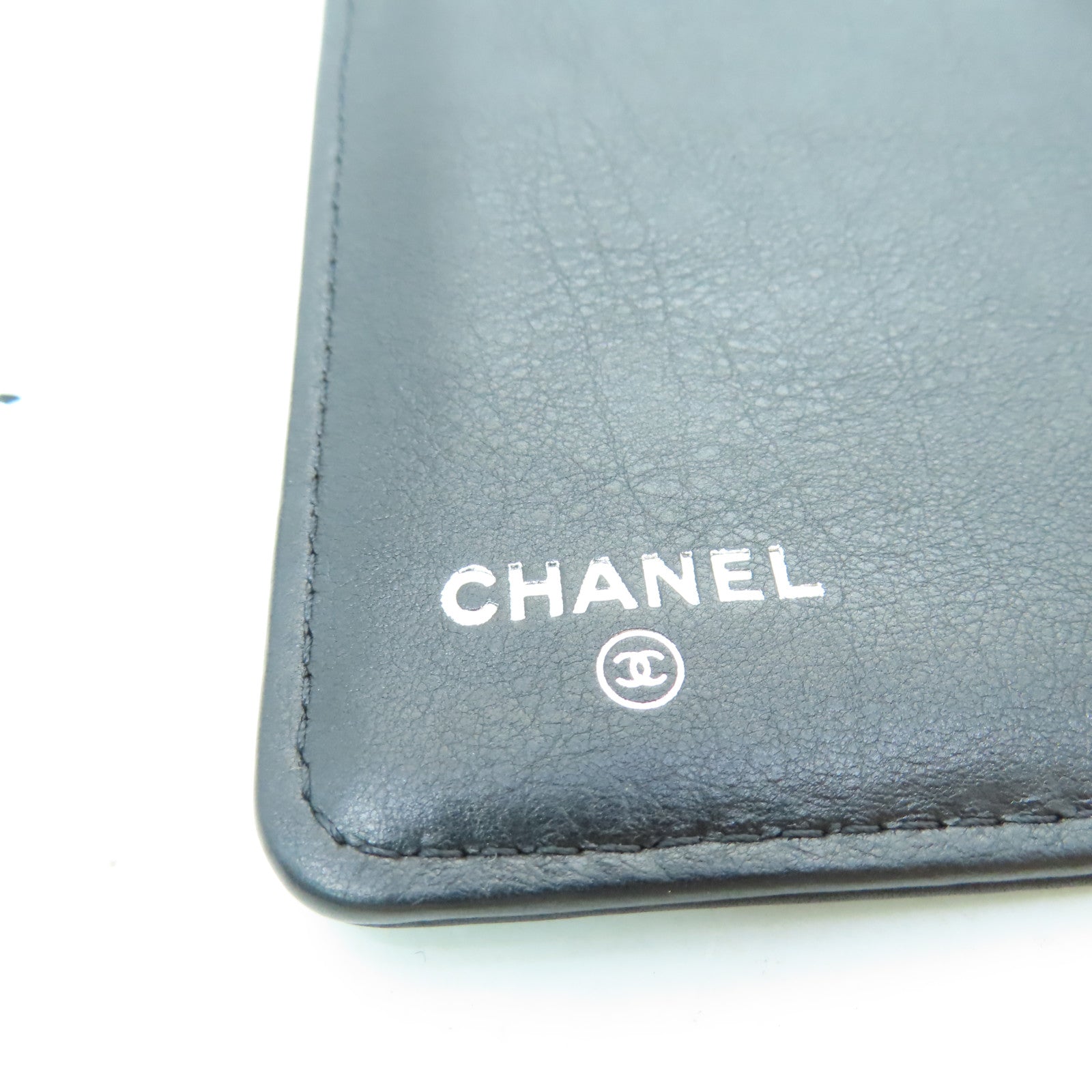 CHANEL 菱格羊皮皮革Boy Wallet So Black長錢包黑色