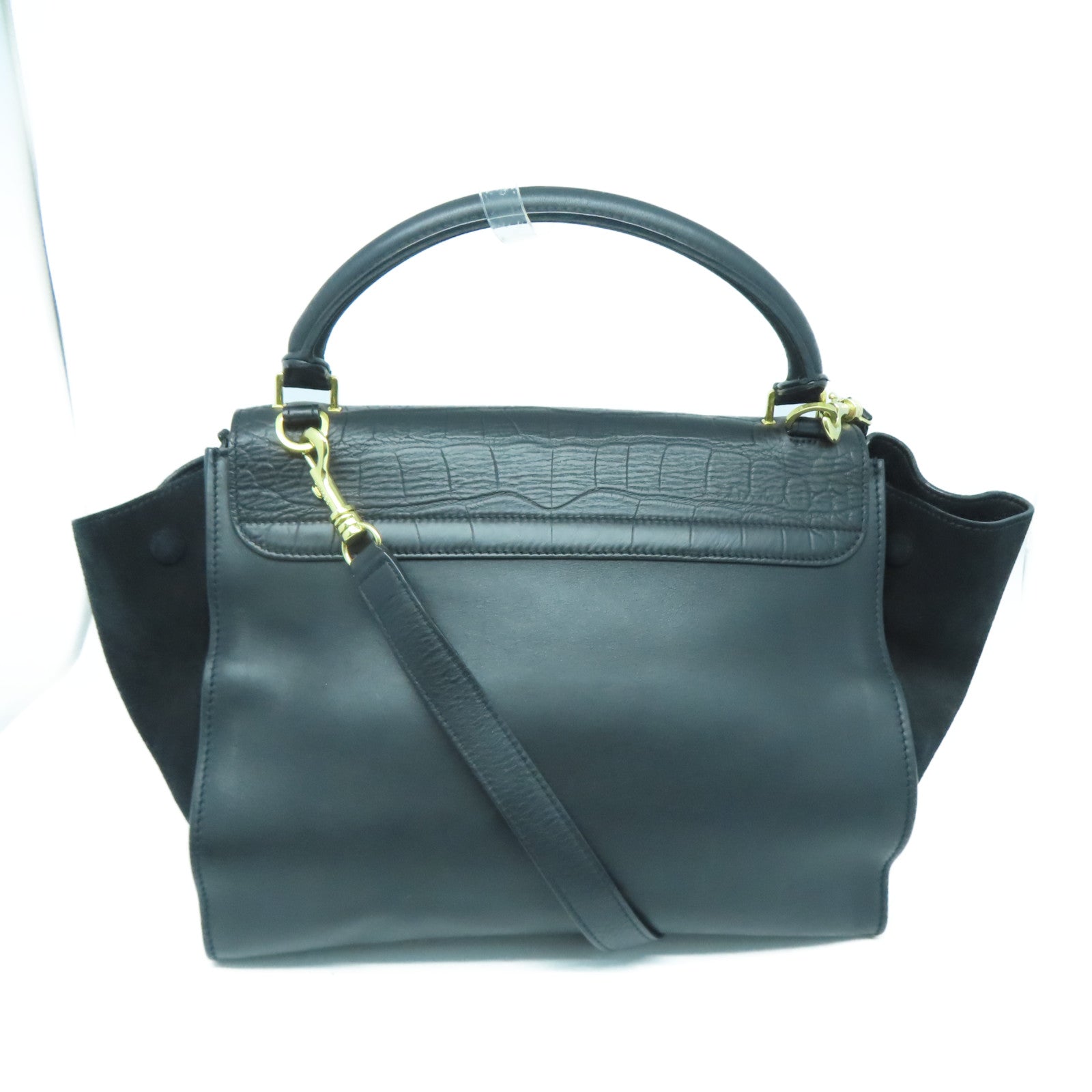 CELINE 【激減優惠】牛皮皮革Trapeze手挽肩背兩用袋黑色