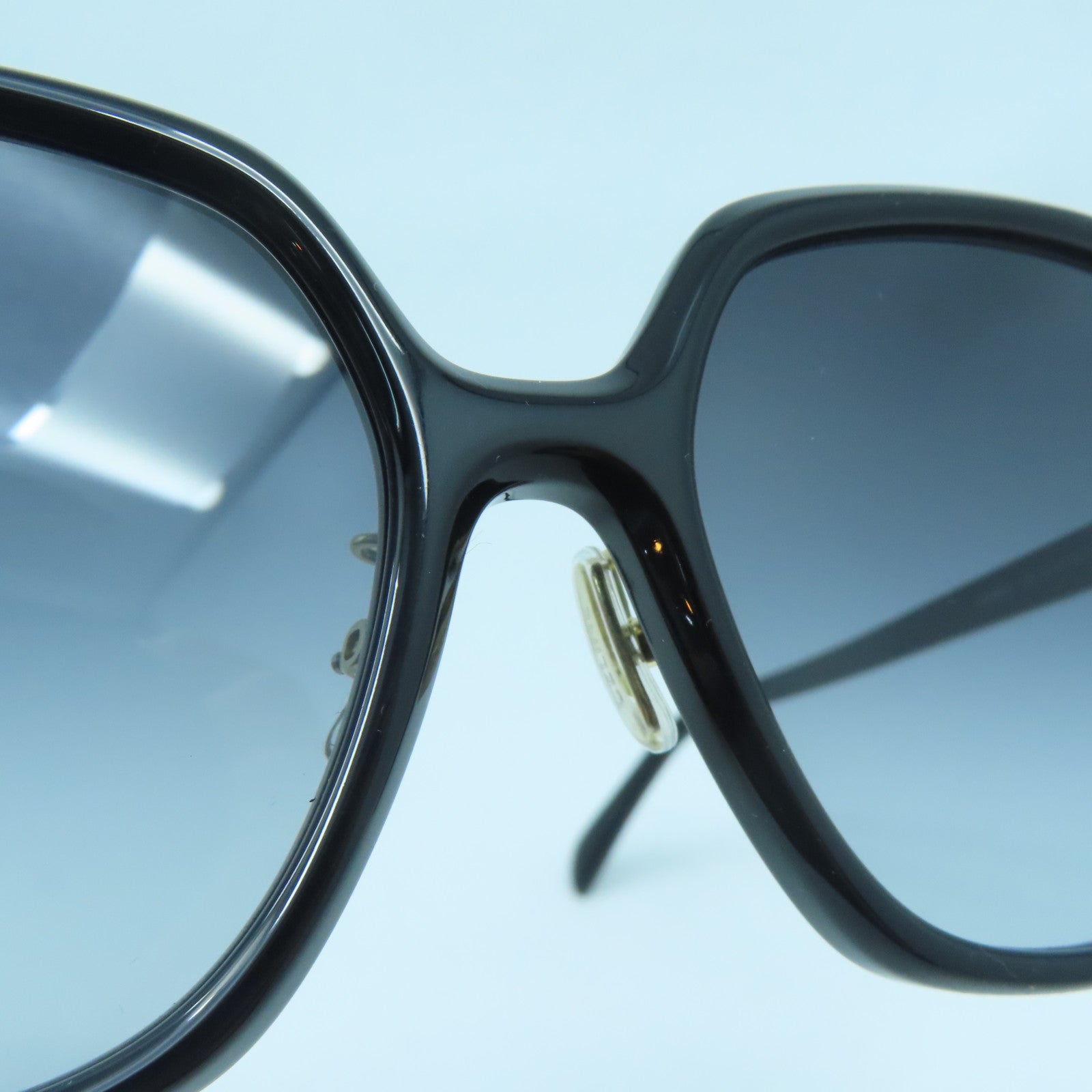 CELINE PVC Sunglasses Gold Buckle Sunglasses Black