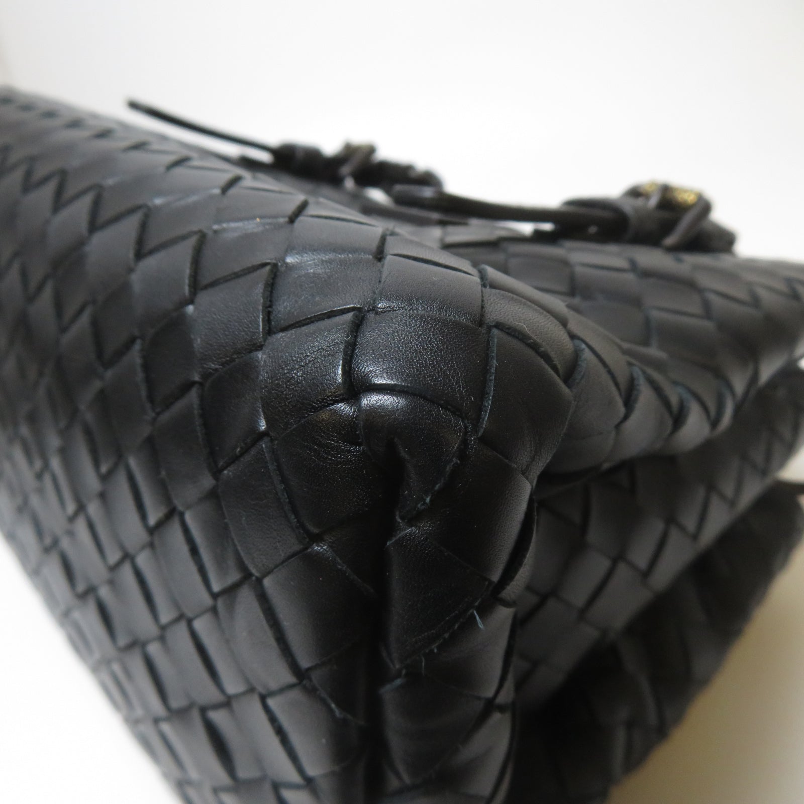 BOTTEGA VENETA 羊皮皮革2 Way Shoulder手挽肩背兩用袋黑色
