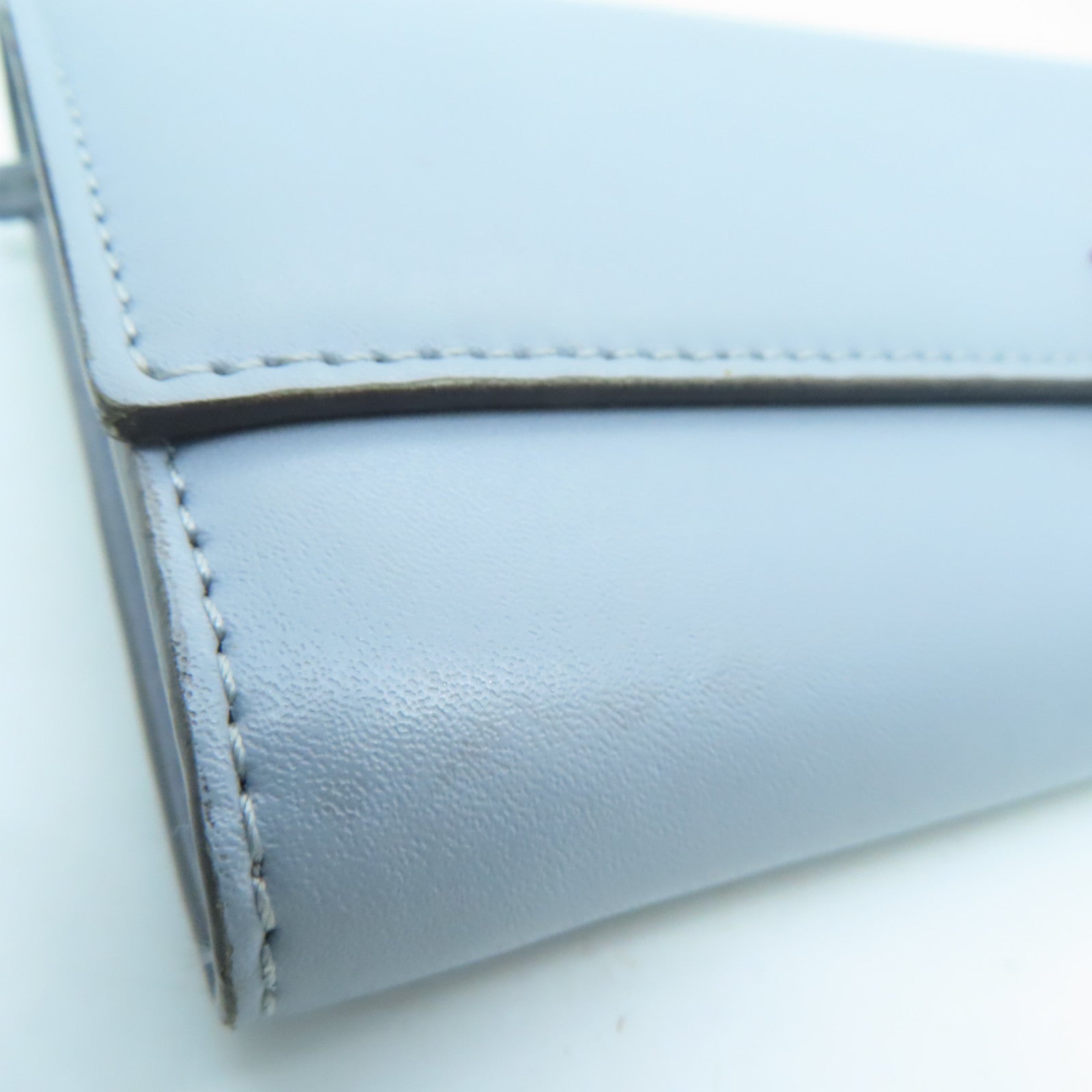 FENDI 牛皮皮革Long Wallet银扣长钱包灰色
