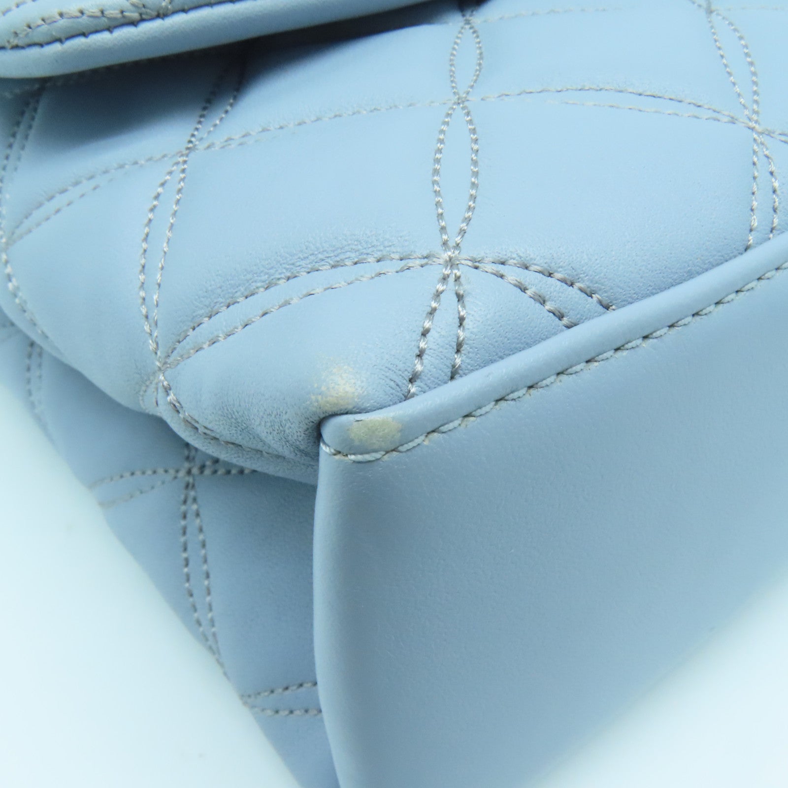 Kate Spade 皮革Chain Shoulder Bag银扣链带肩背袋浅蓝色