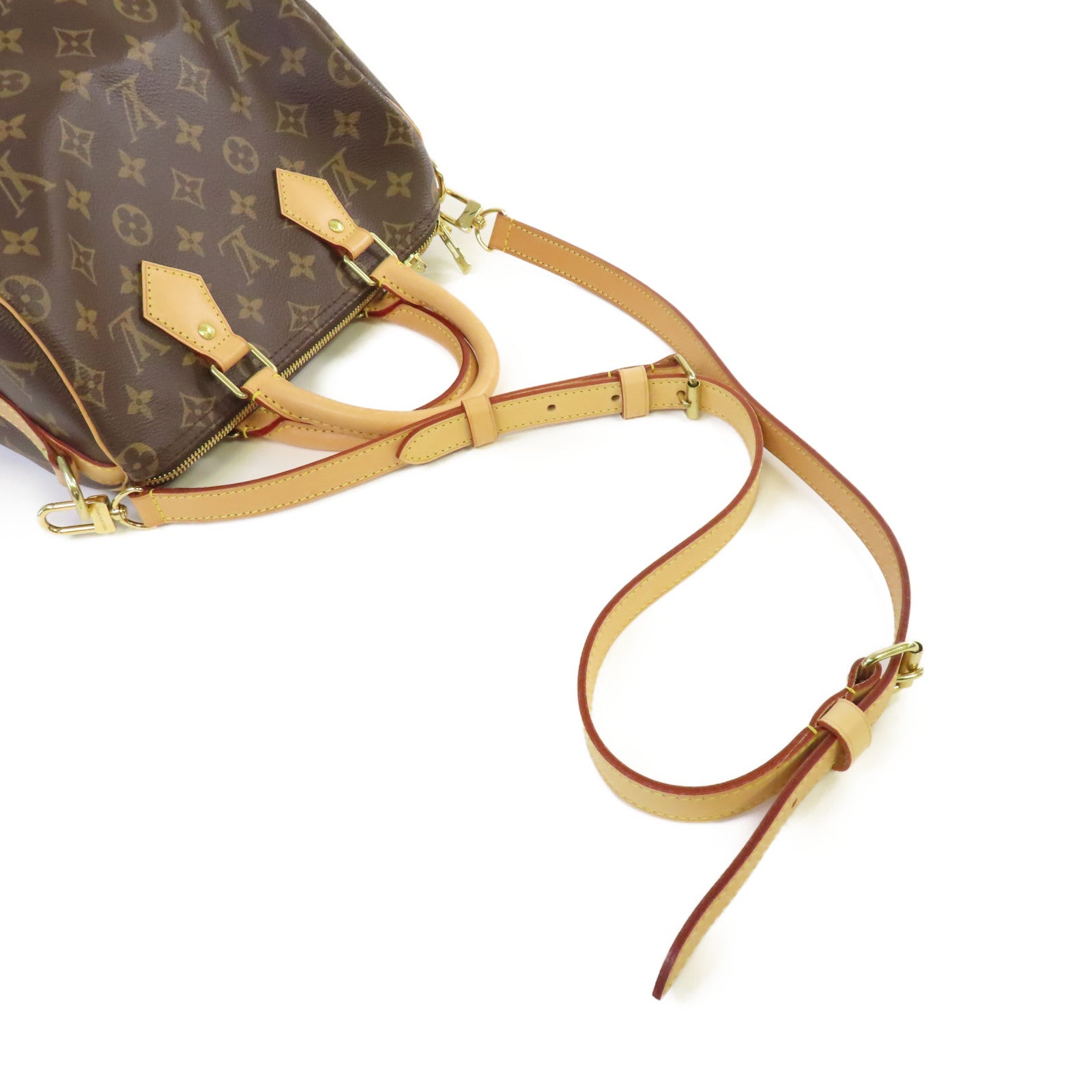 LOUIS VUITTON Monogram Speedy Bandouliere 25 2Way Hand Bag金扣手挽肩背兩用袋啡色
