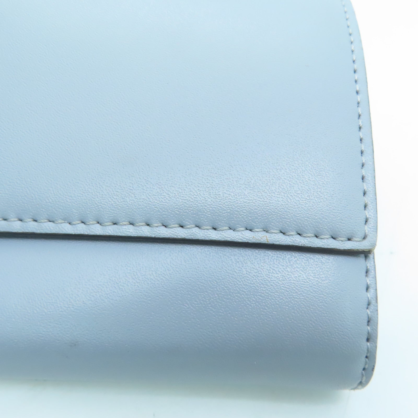 FENDI 牛皮皮革Long Wallet银扣长钱包灰色