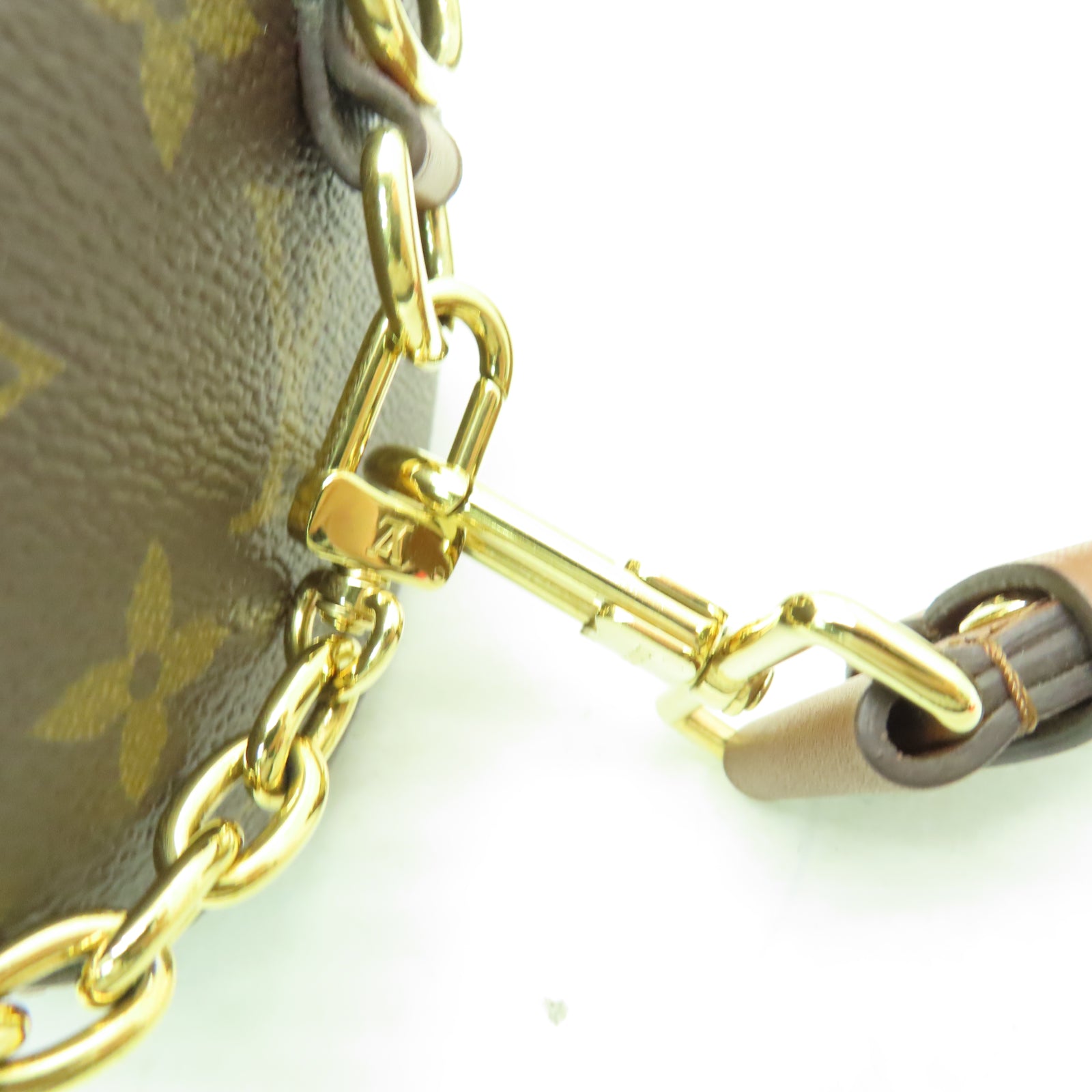 LOUIS VUITTON Monogram Papillon Trunk金扣手挽肩背兩用袋棕色
