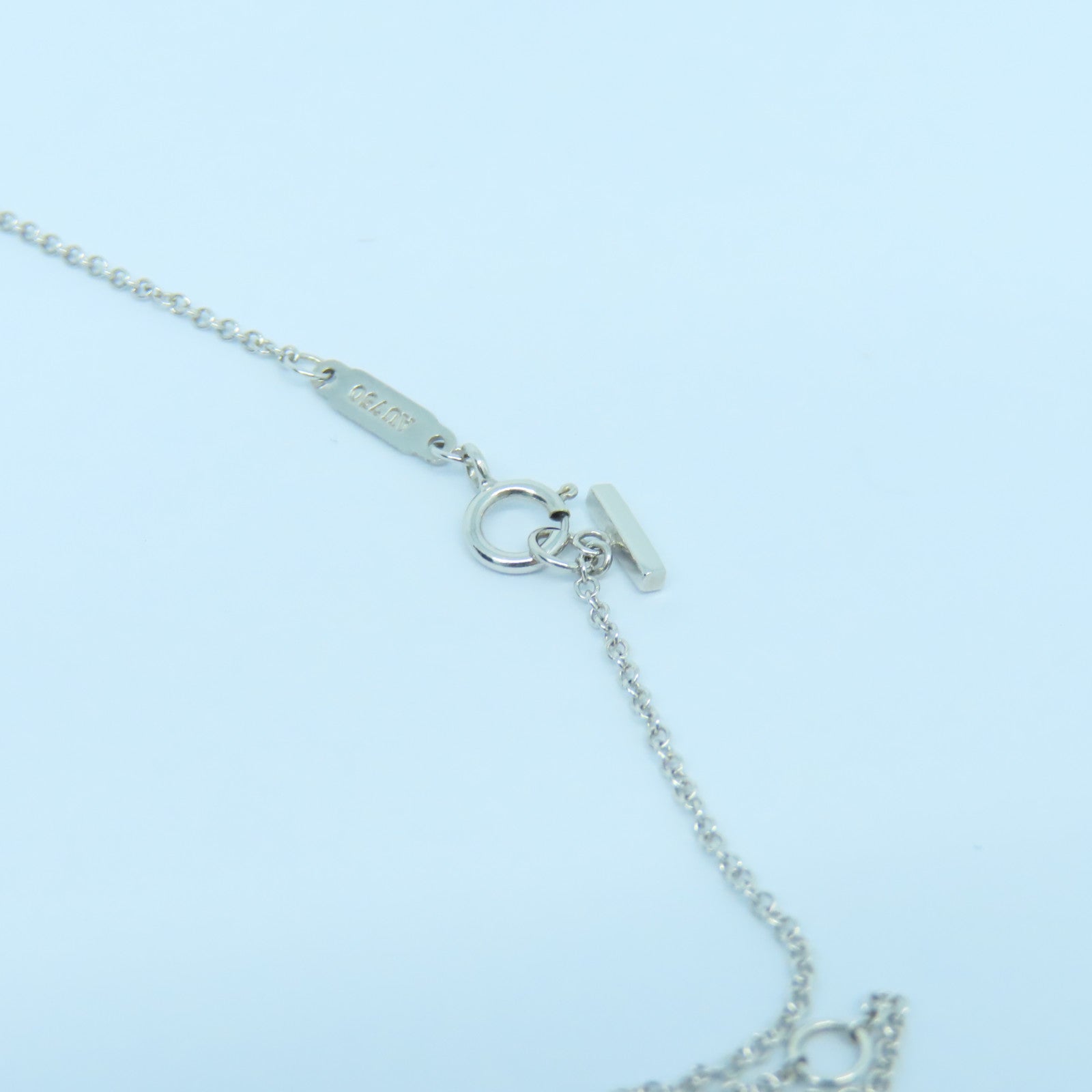 TIFFANY＆CO 18K白金T Smile Pendant項鍊