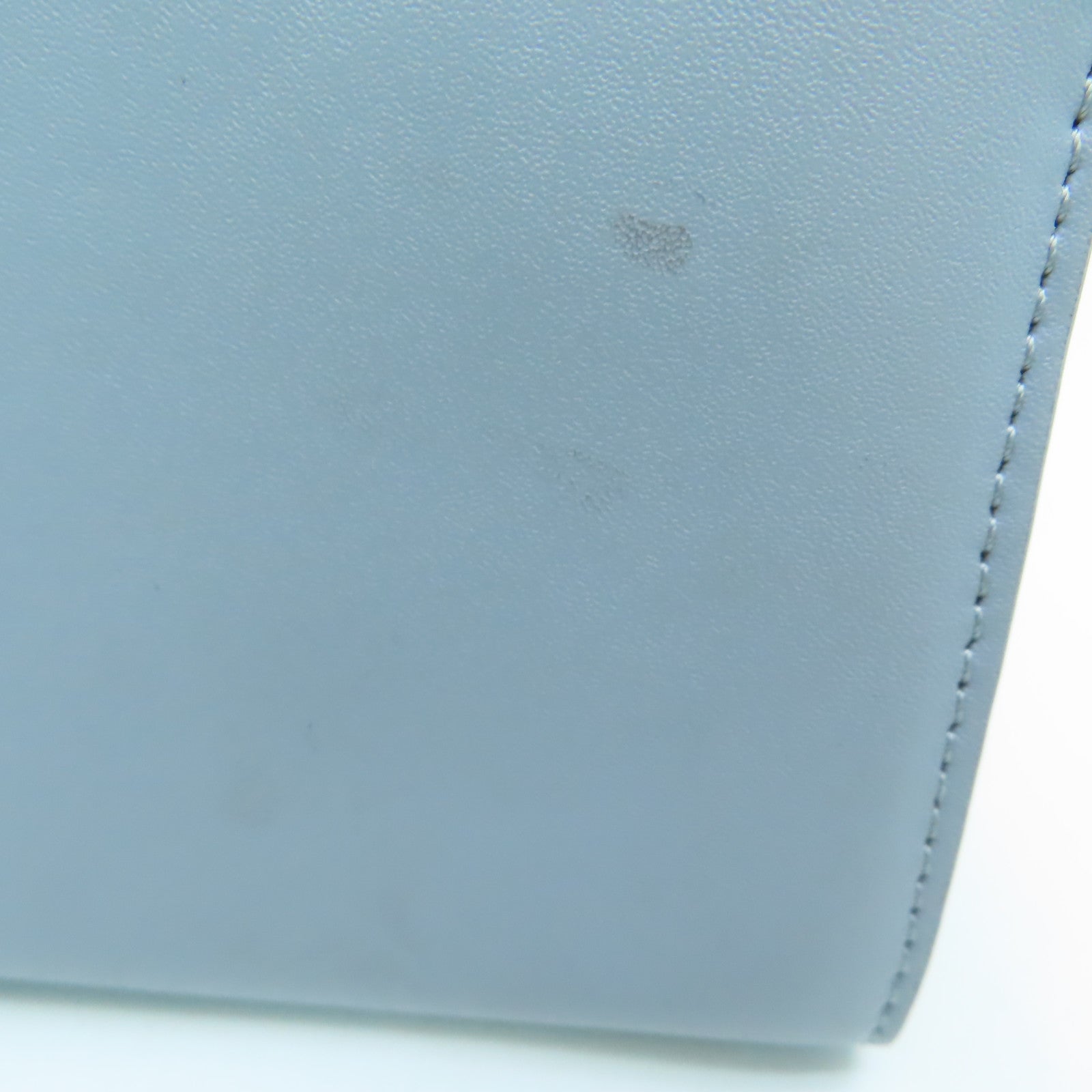 FENDI 牛皮皮革Long Wallet银扣长钱包灰色