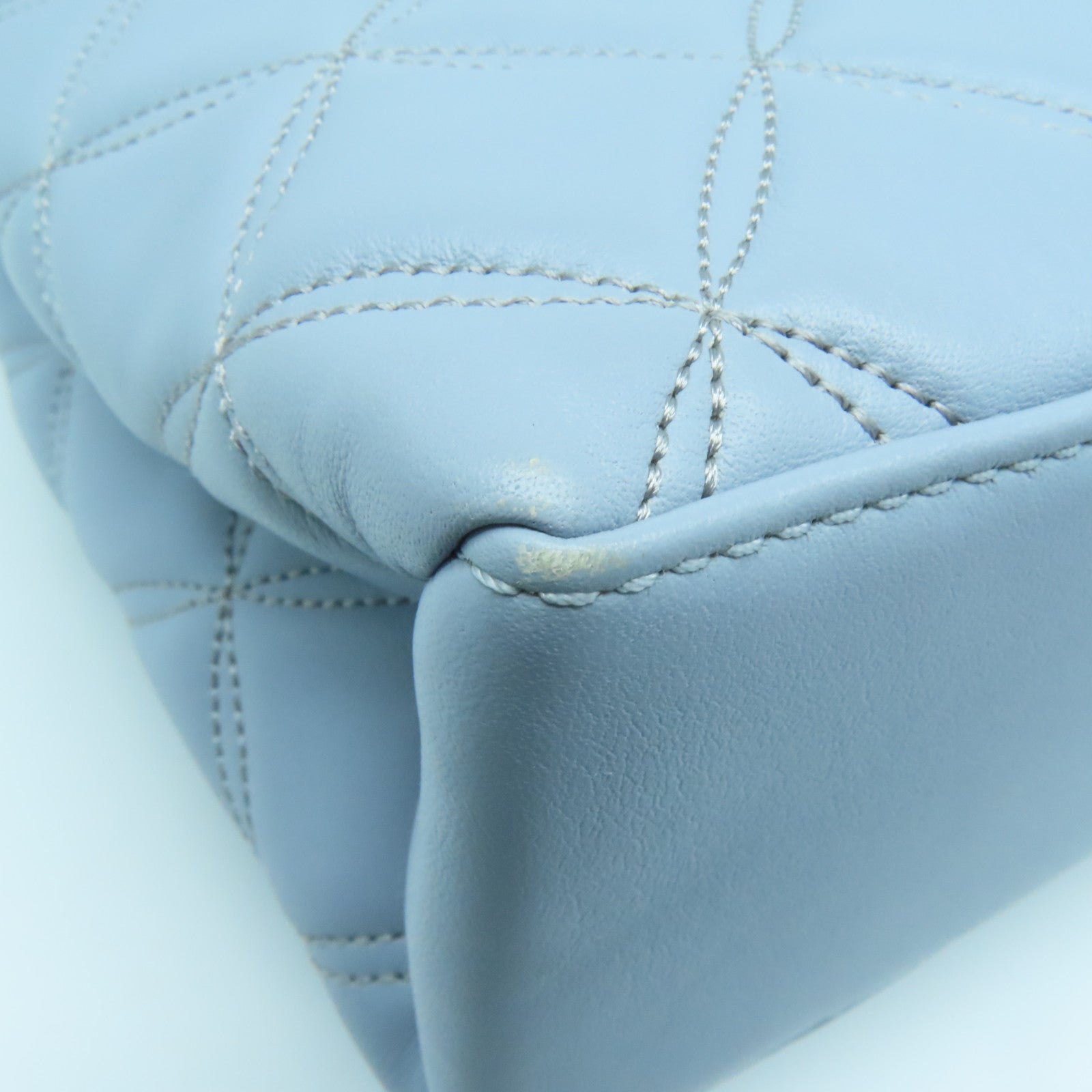 Kate Spade 皮革Chain Shoulder Bag银扣链带肩背袋浅蓝色