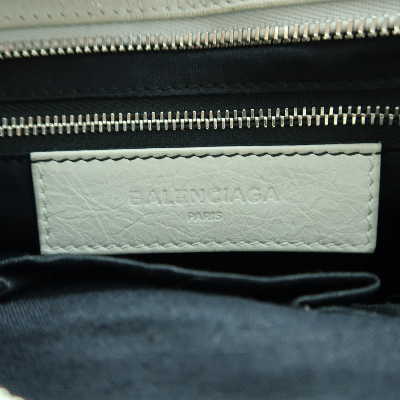 BALENCIAGA 牛皮皮革Classic City銀扣手挽肩背兩用袋淺藍色