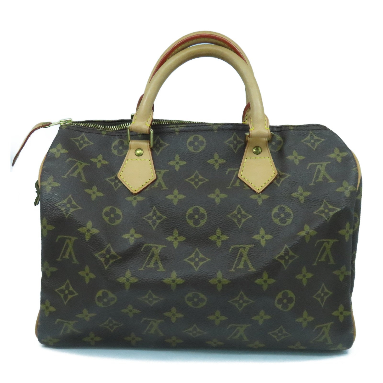 LOUIS VUITTON Monogram Speedy 30金扣手挽袋啡色