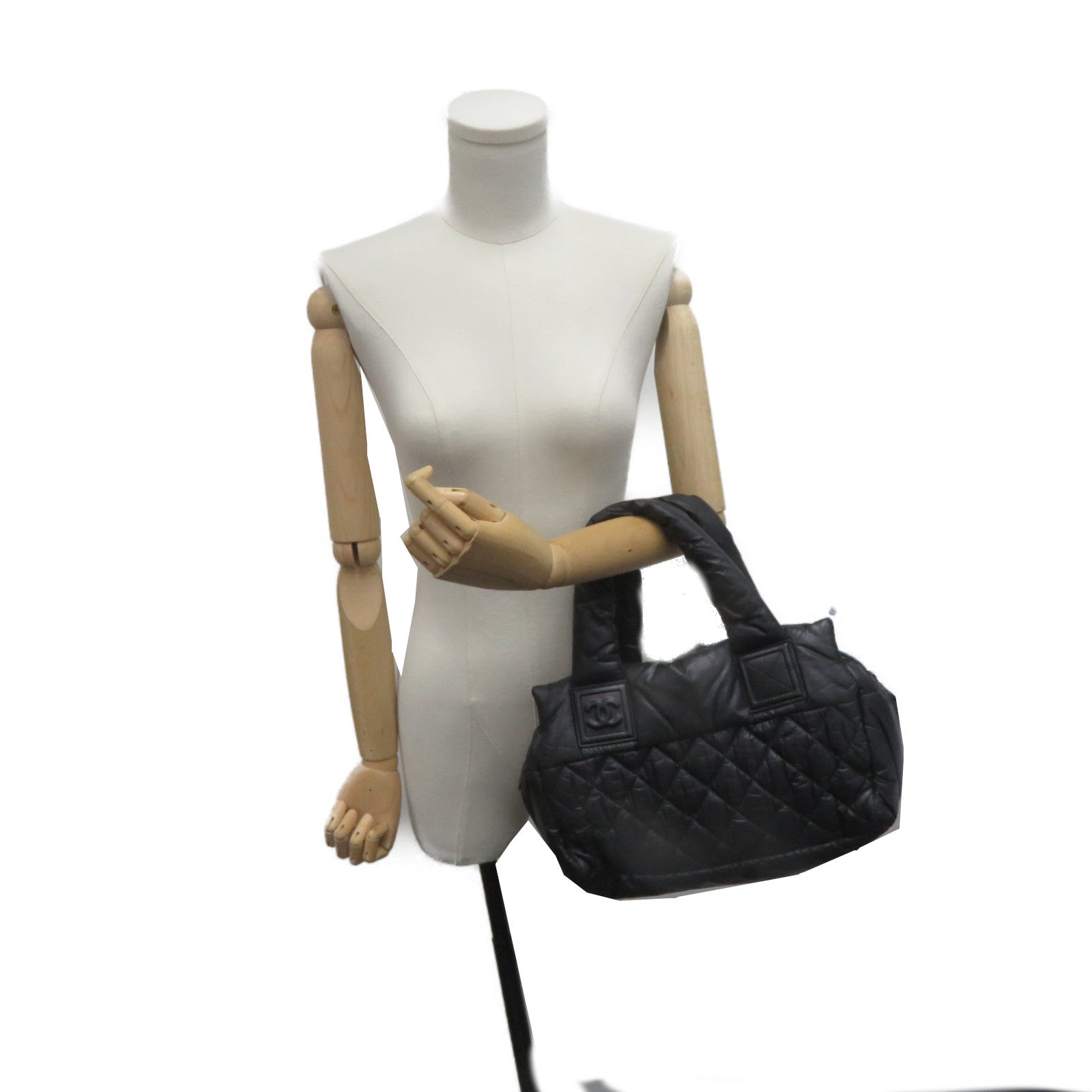CHANEL rhombus nylon Shoulder Bag shoulder bag black