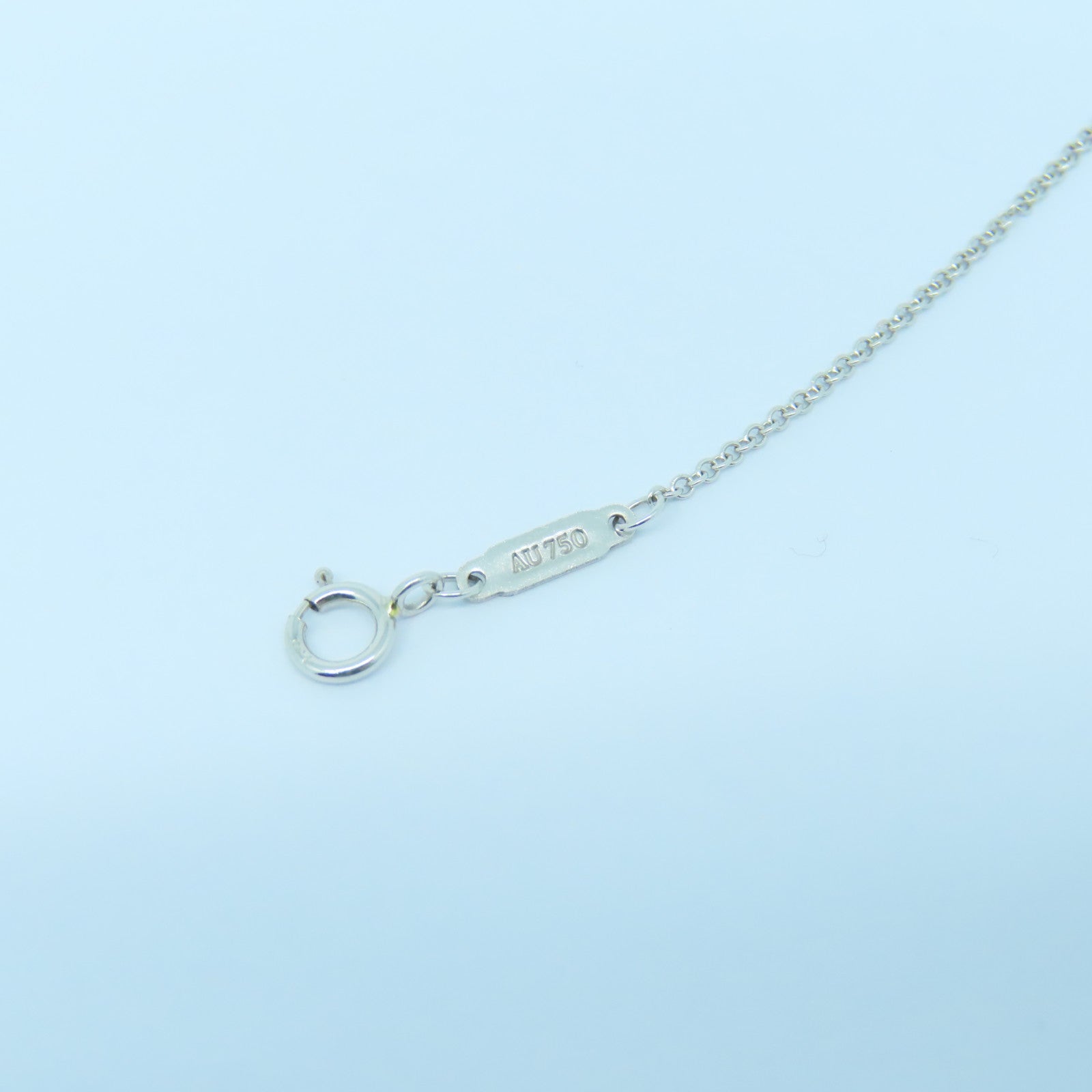 TIFFANY＆CO 18K白金T Smile Pendant項鍊